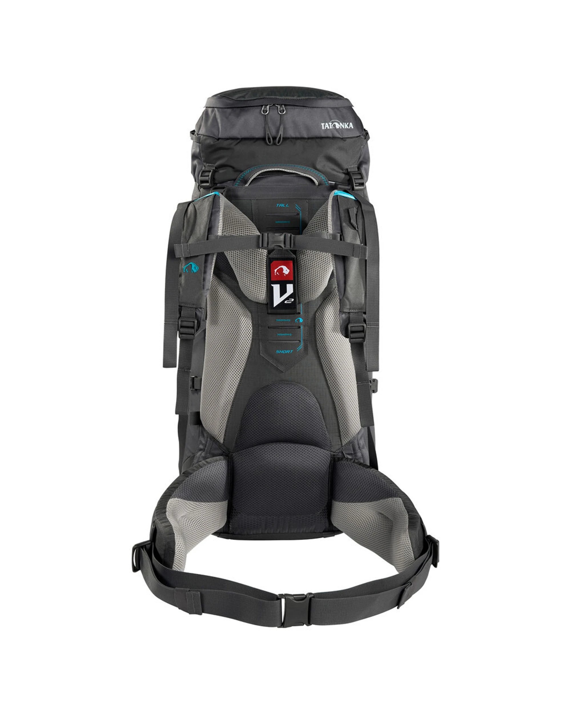 4 Tatonka Yukon Womens Backpack 60 Plus 10 Litre Trekking Rain Cover Cordura Base - Grey, 4 of 4