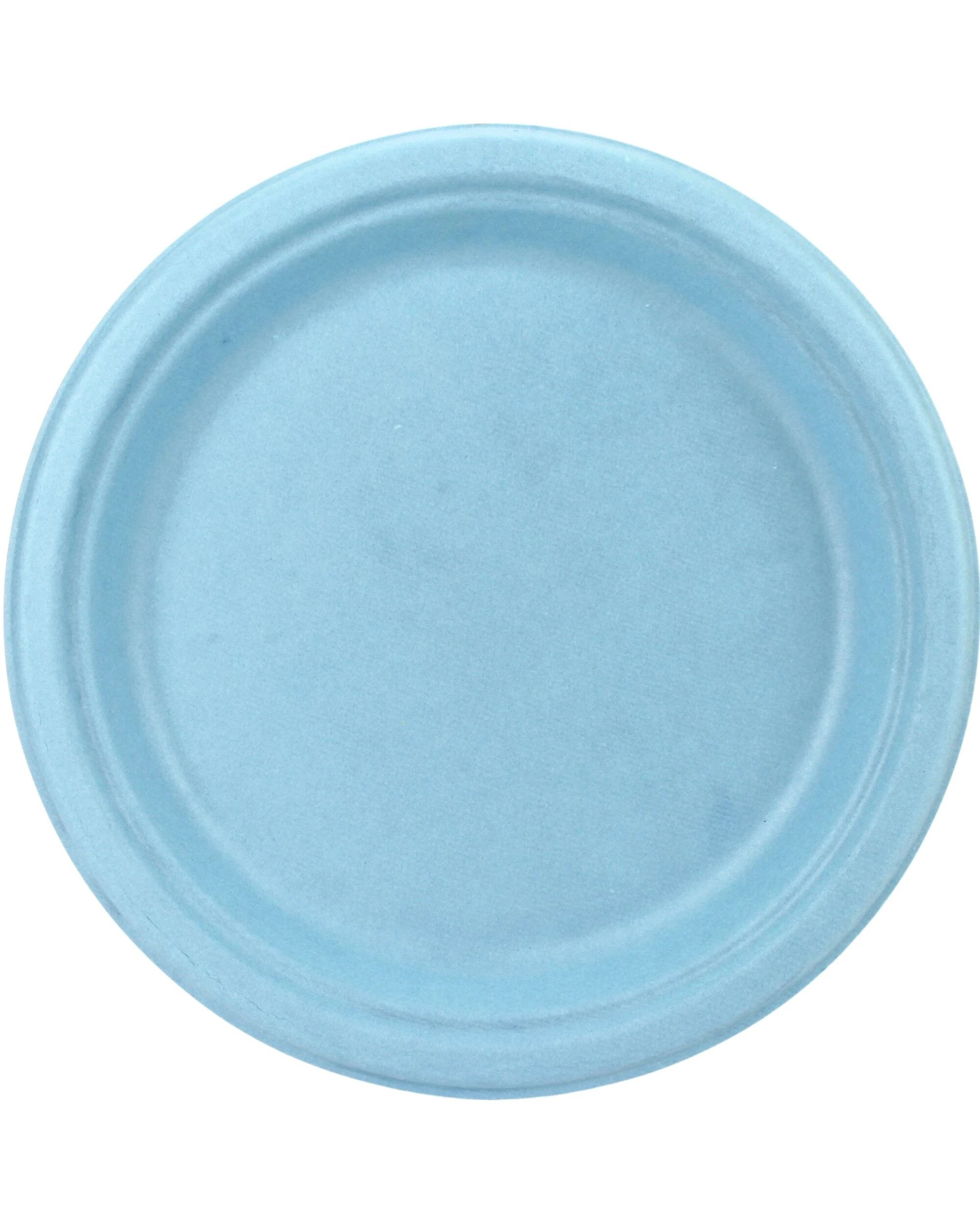 1 Partyware Sugar Cane Large Plates 22.5cm Pack of 10 - Blue, 1 of 3