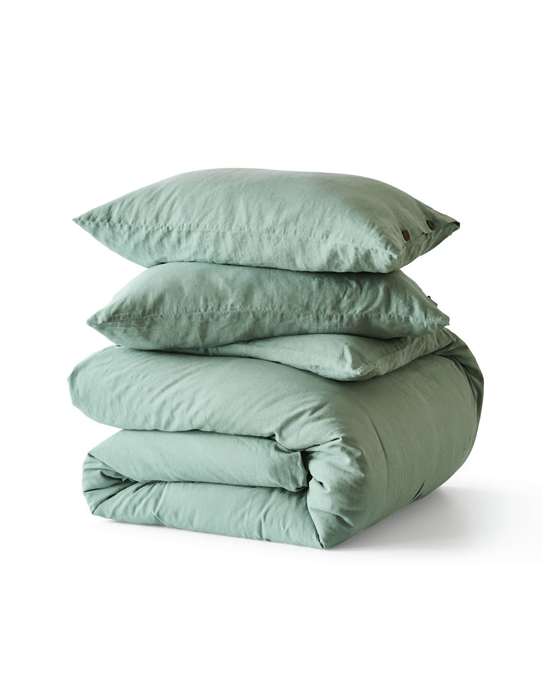 6 Kayden Linen Cotton Quilt Cover Set - Super King Bed, Sage, 6 of 7