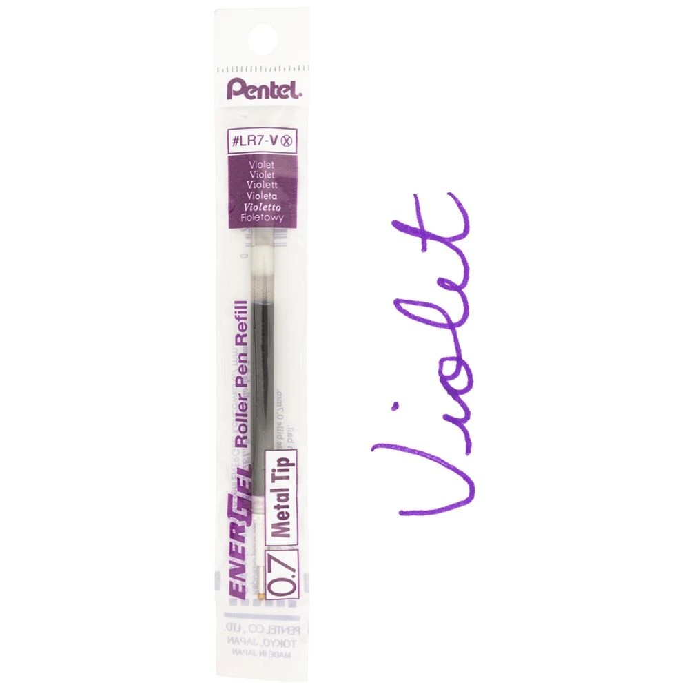 3 Pentel Energel Ink Refill 0.7mm Violet, 3 of 4