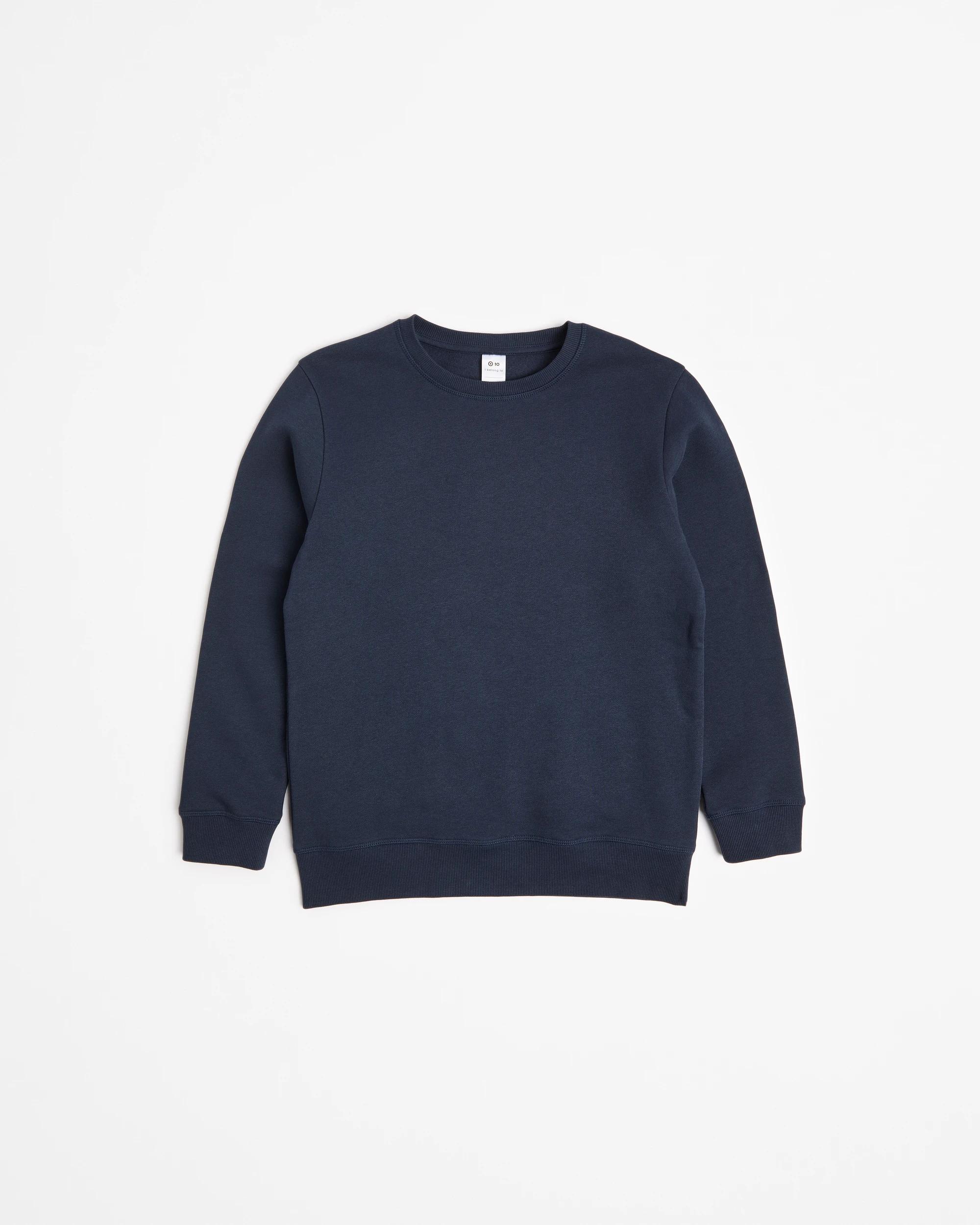 1 Target Australian Cotton School Crew Neck Jumper NAVY BLUE, 1 of 3