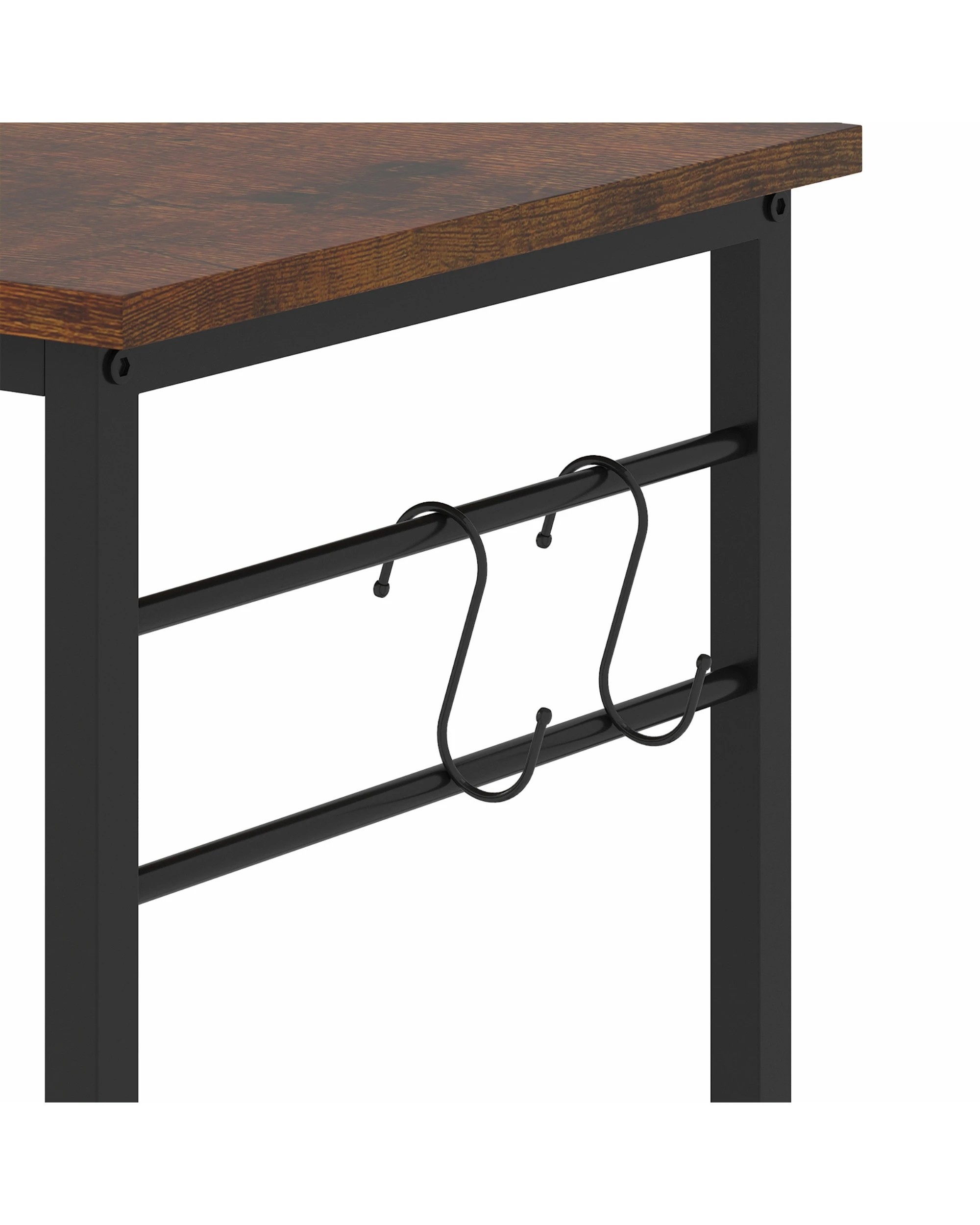 6 Advwin TV Cabinet 120cm Entertainment Unit Stand w/ Shelf & Hooks Media Console Table, 6 of 8