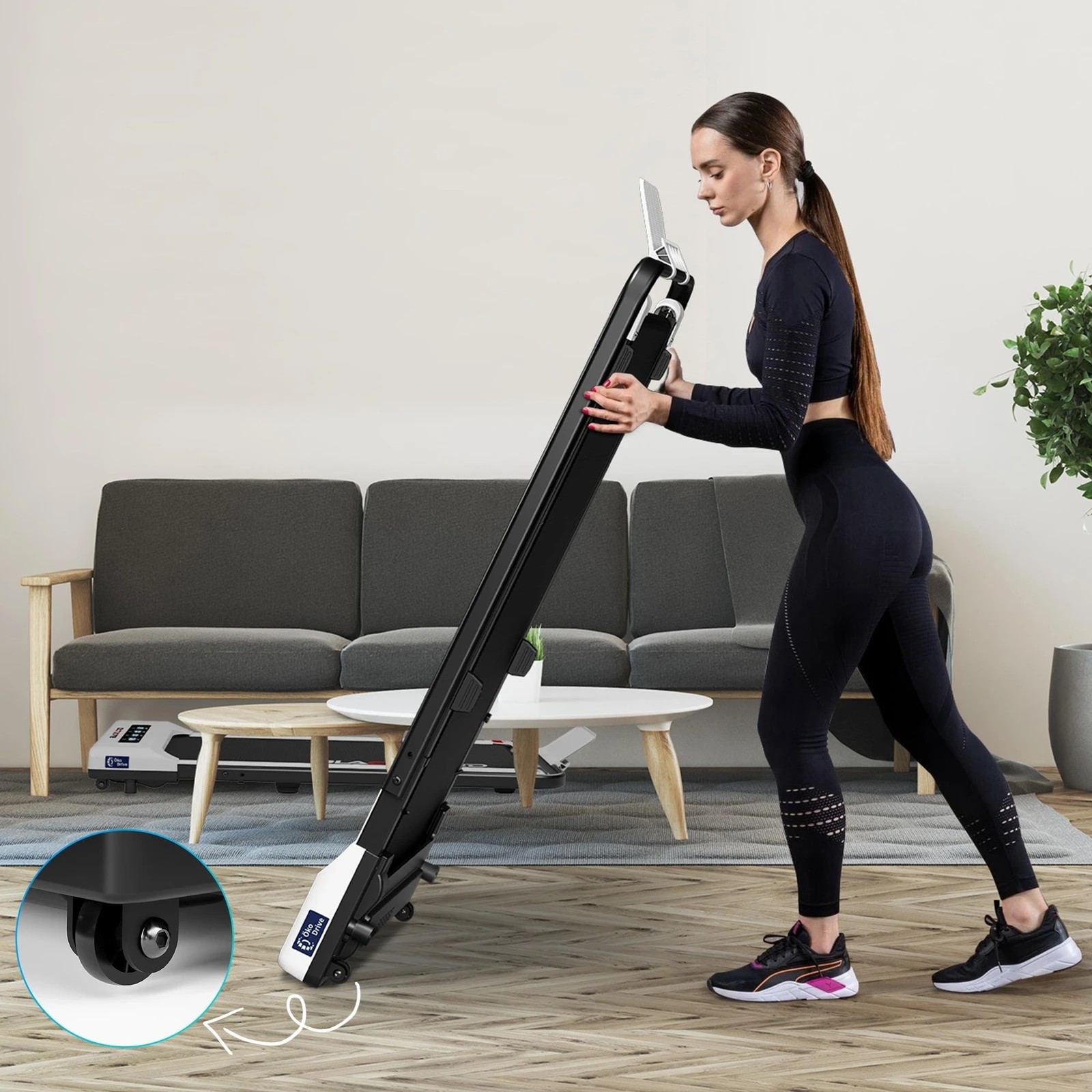 9 Black Lord Treadmill Electric Walking Pad Under Desk Foldable 40cm Belt - White, 9 of 10