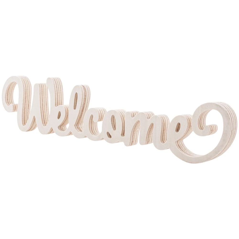 2 Born Plywood Sign Welcome, 2 of 4