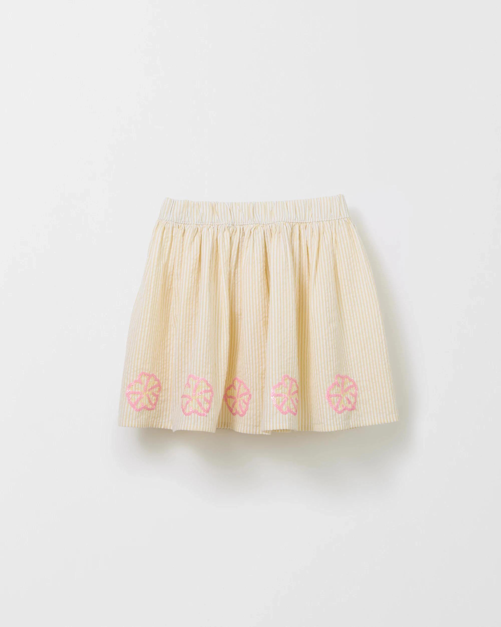 1 Target Woven Seersucker Drawcord Skirt YELLOW, 1 of 2