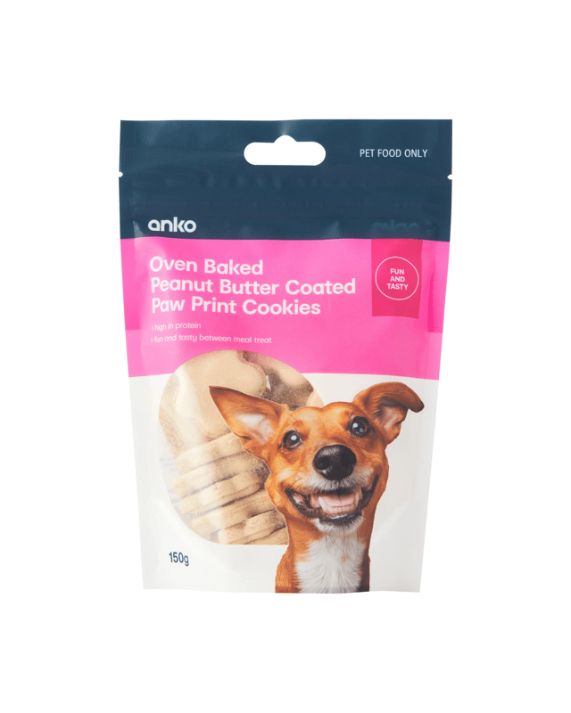 Pet Treat Paw Print Cookies Peanut Bu