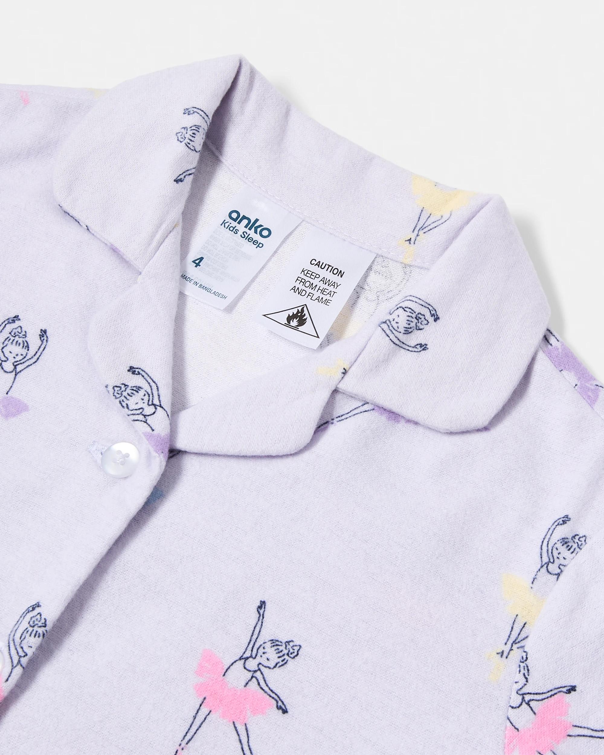 7 Flannel Pyjama Set Pur Ballet, 7 of 9