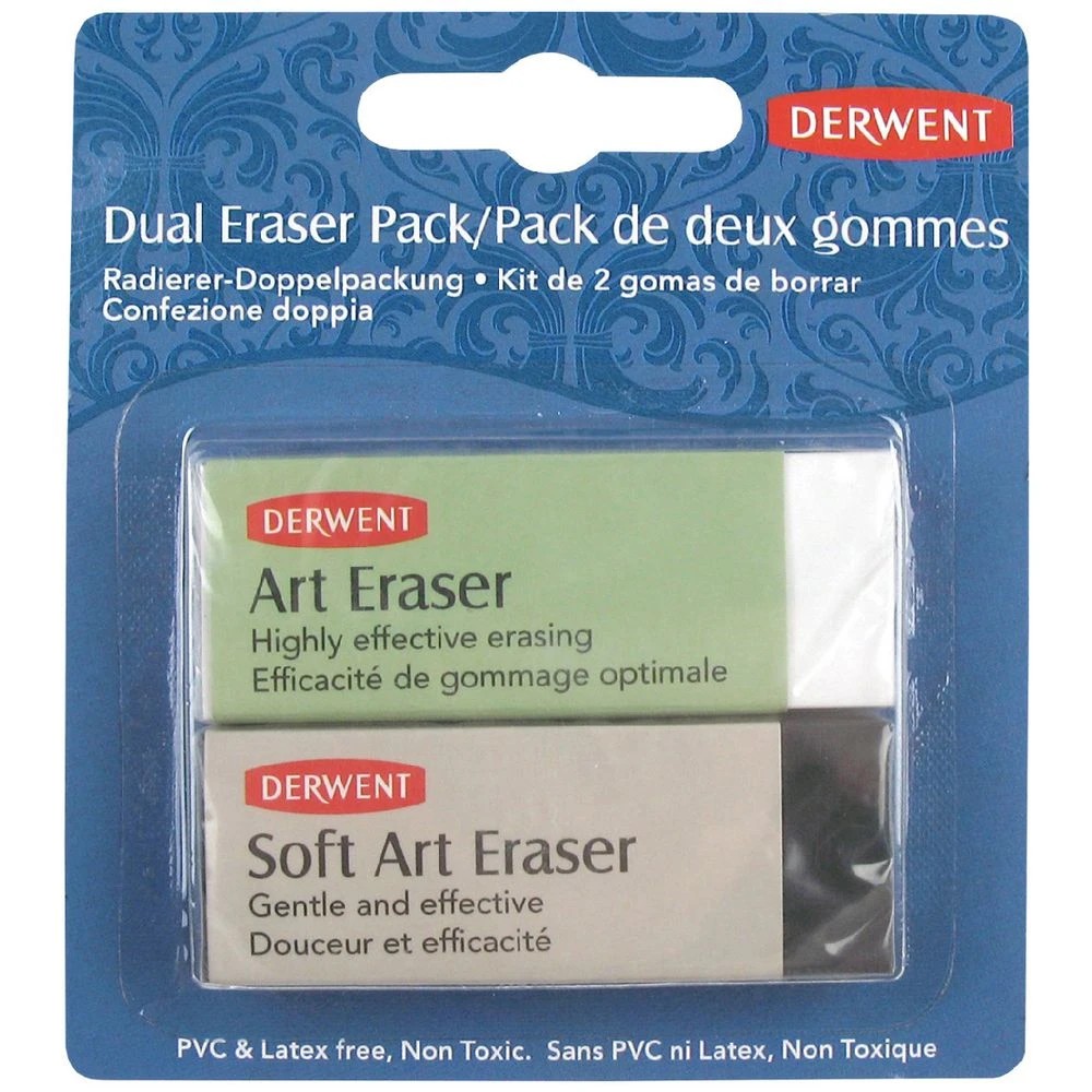 1 Derwent Dual Eraser 2 Pack, 1 of 2