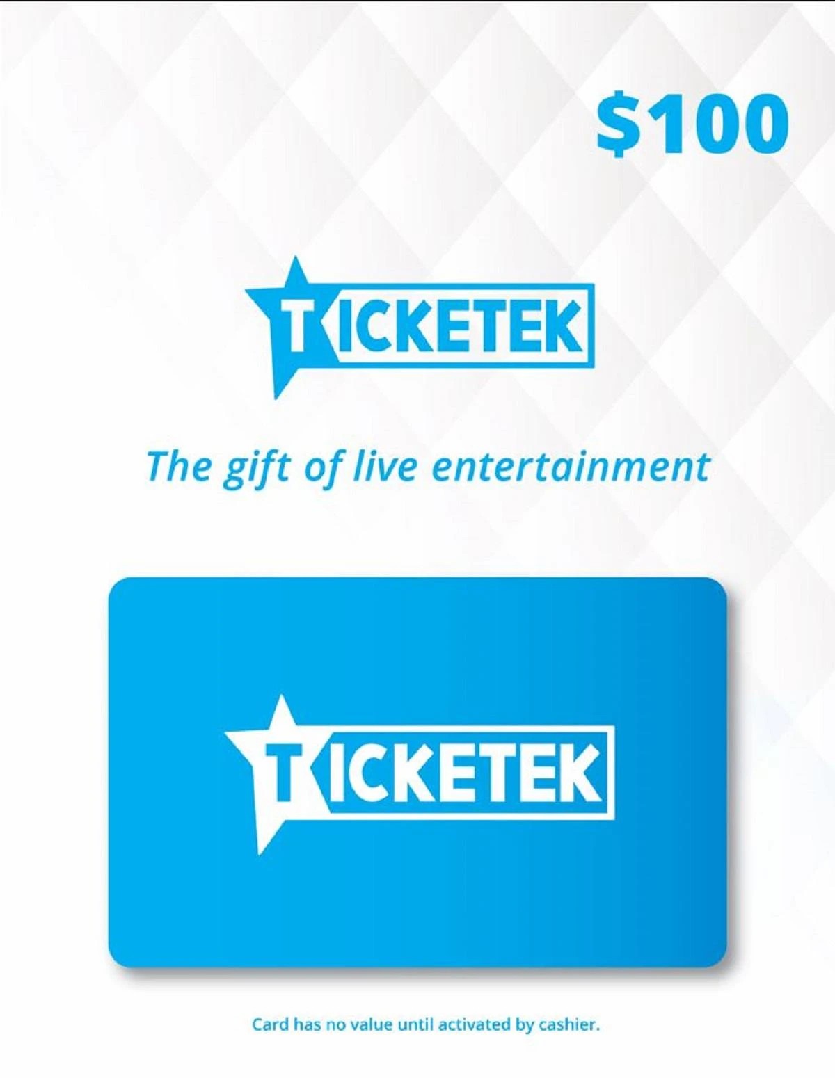 1 Ticketek $100 Gift Card