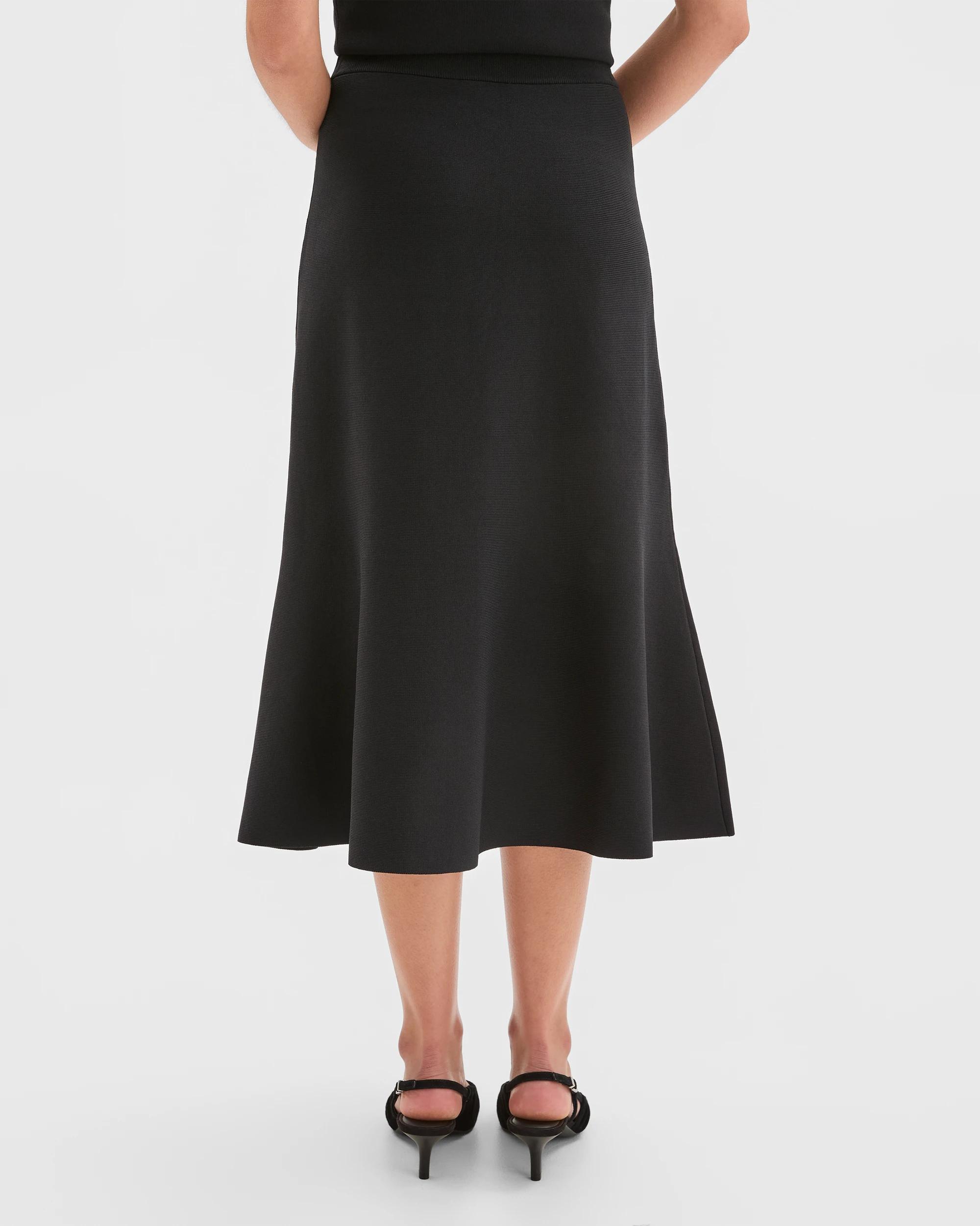 5 Target Petites Petites Crepe Knit Fit & Flare Skirt BLACK, 5 of 5