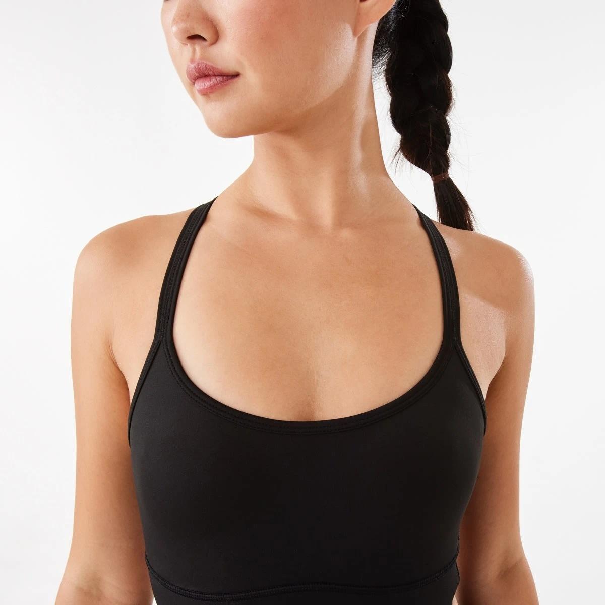 6 Active Womens Moulded Crop Top BLACK, 6 of 8