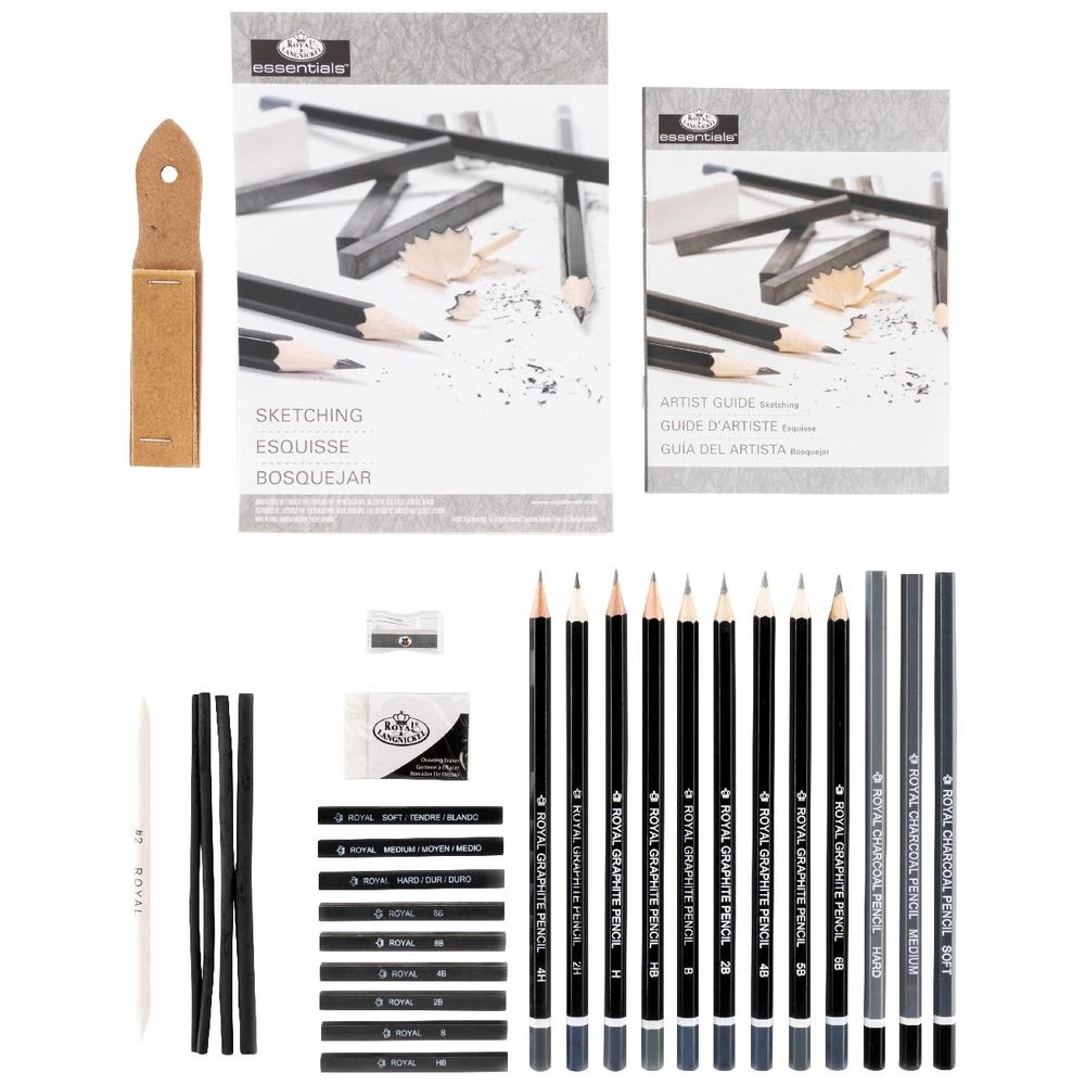 3 Royal & Langnickel Large Window Artist Tin Sketching Set 51pc, 3 of 5