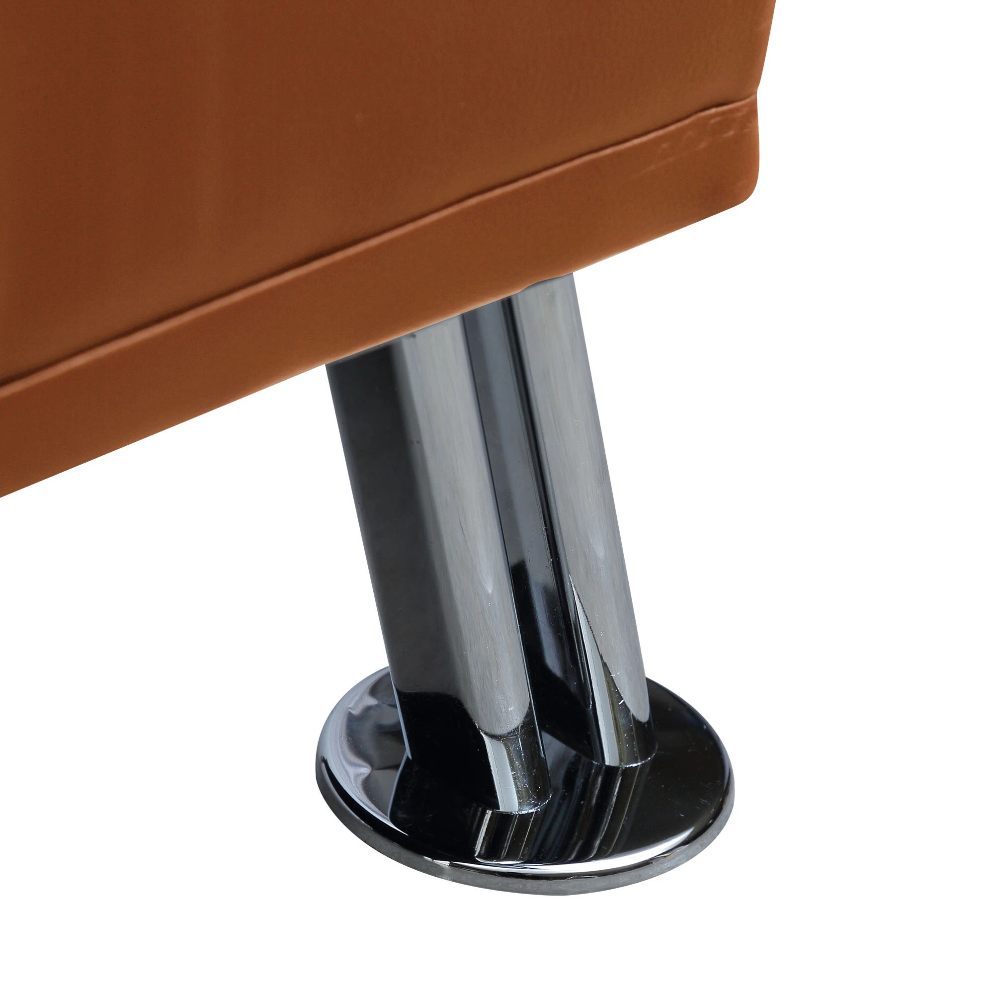 4 Levede 3 Seater Leather Sofa Bed - Brown, 4 of 6