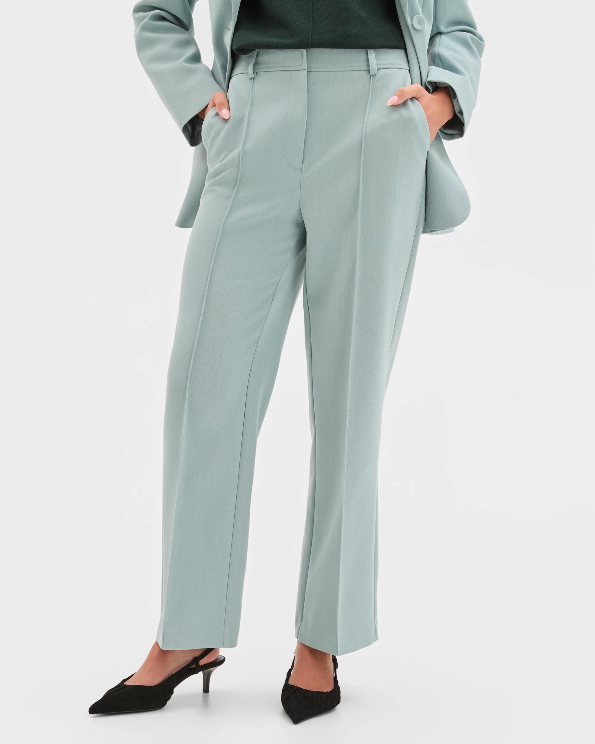 4 Target Petites Petites Straight Leg Pintuck Pants SLATE, 4 of 6