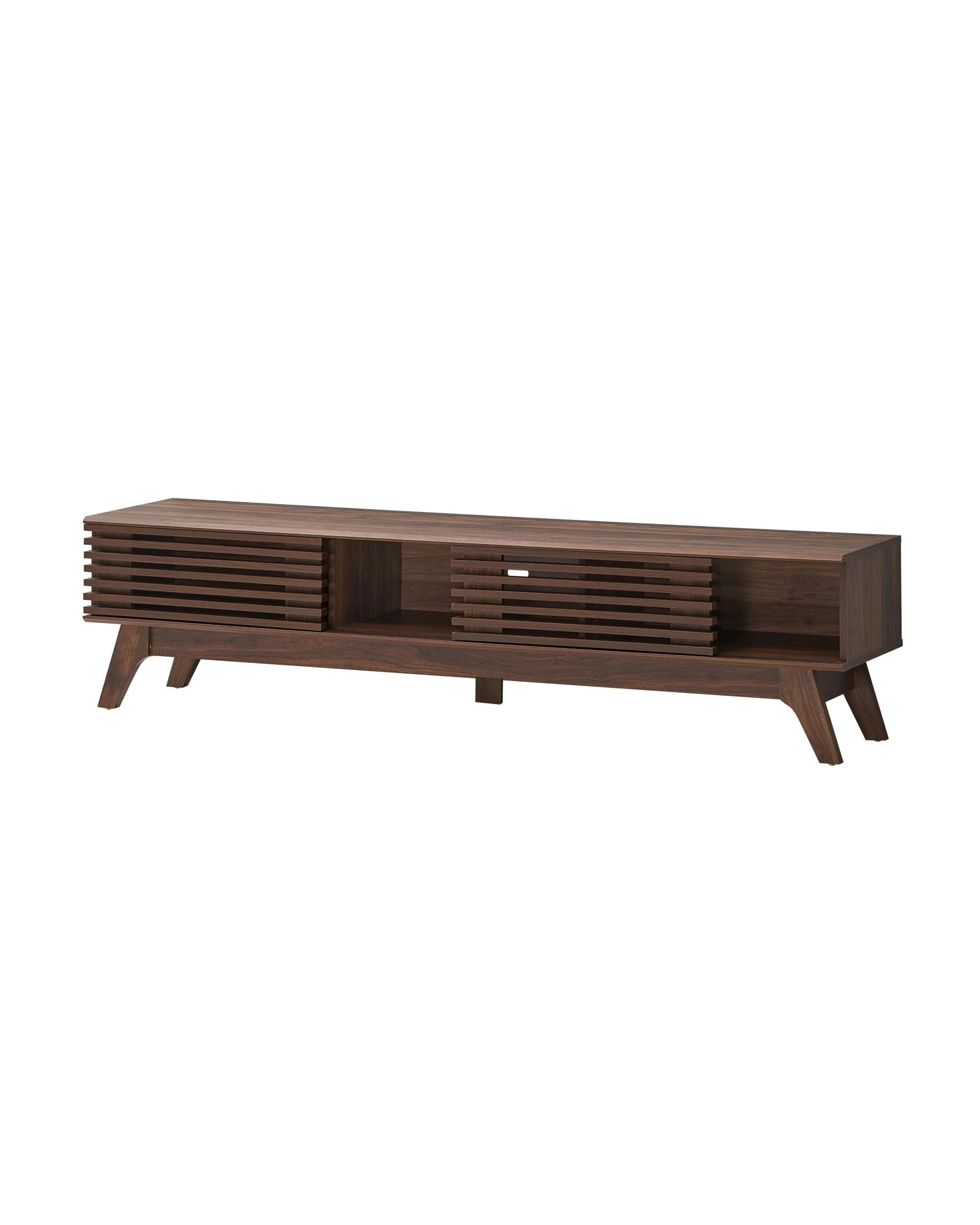 5 Kodu Entertainment Unit Modern TV Cabinet TV Stand 180cm 2 Doors Walnut - Brown, 5 of 6