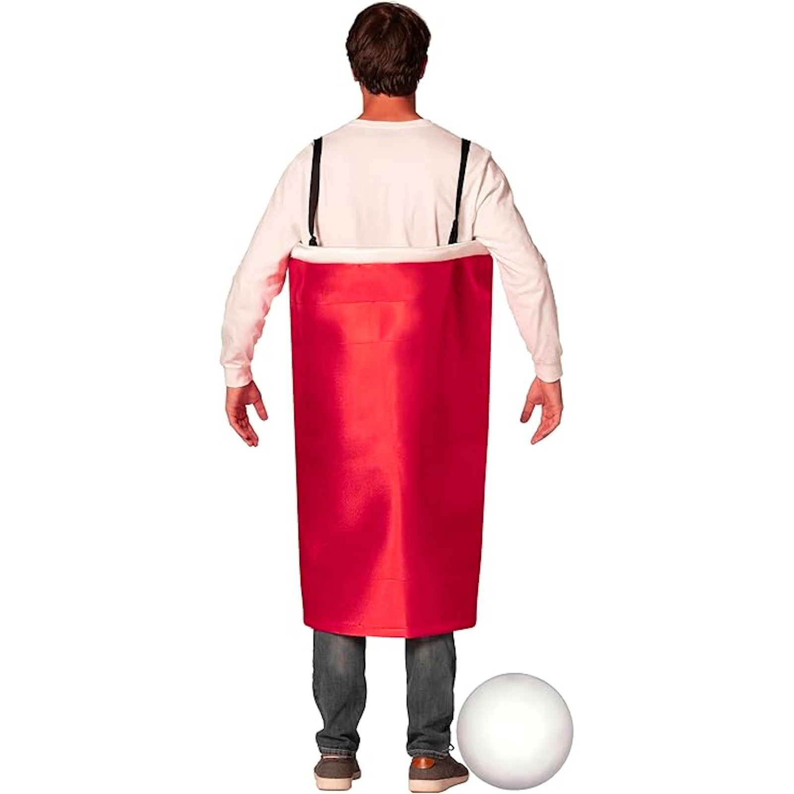 3 Rasta Imposta Beer Pong Cup Adult Costume Standard - One Size - Red, 3 of 4