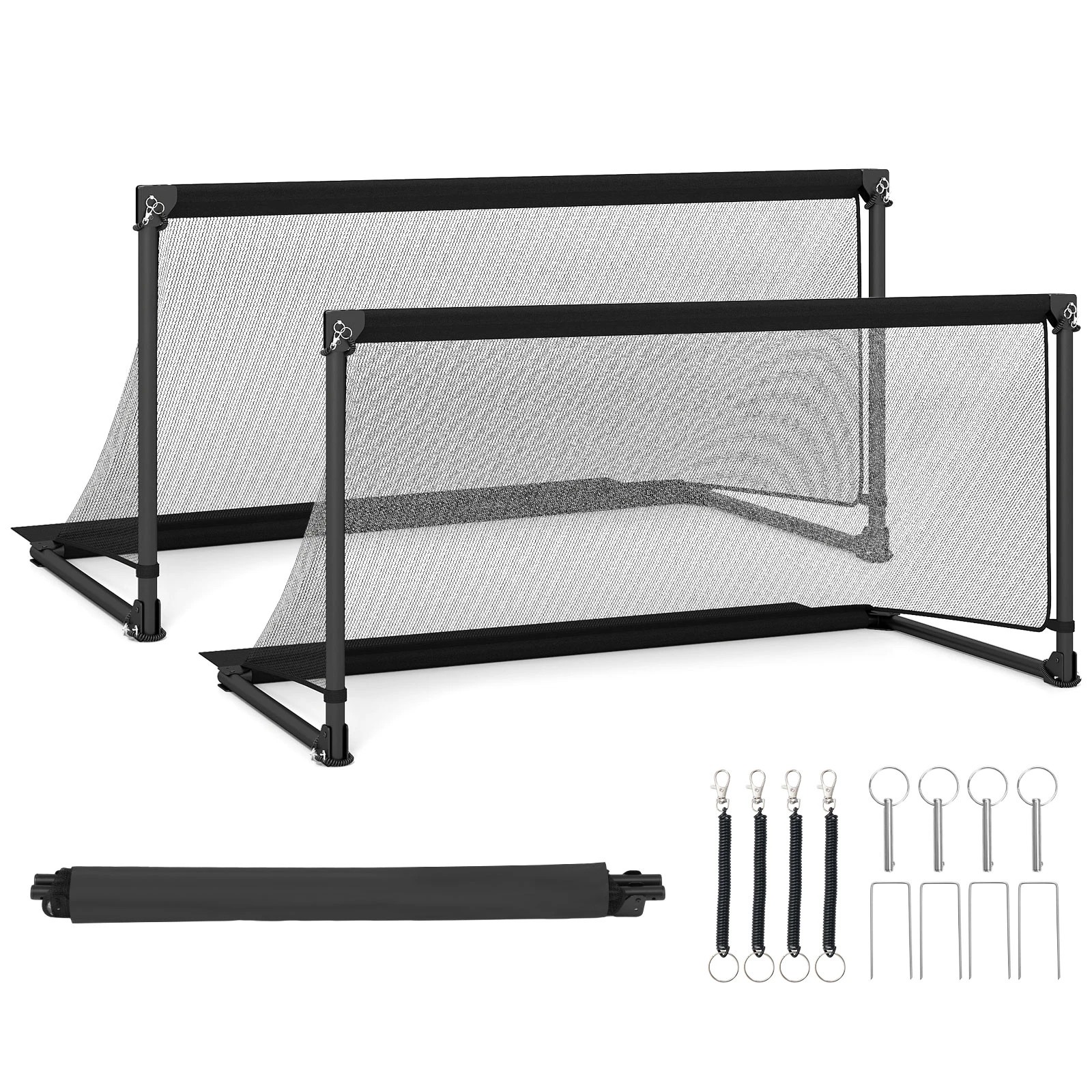 1 Costway 150x71x76CM Soccer Goal Portable POP Up Soccer Net Foldable Soccer Training Equipment, 1 of 1