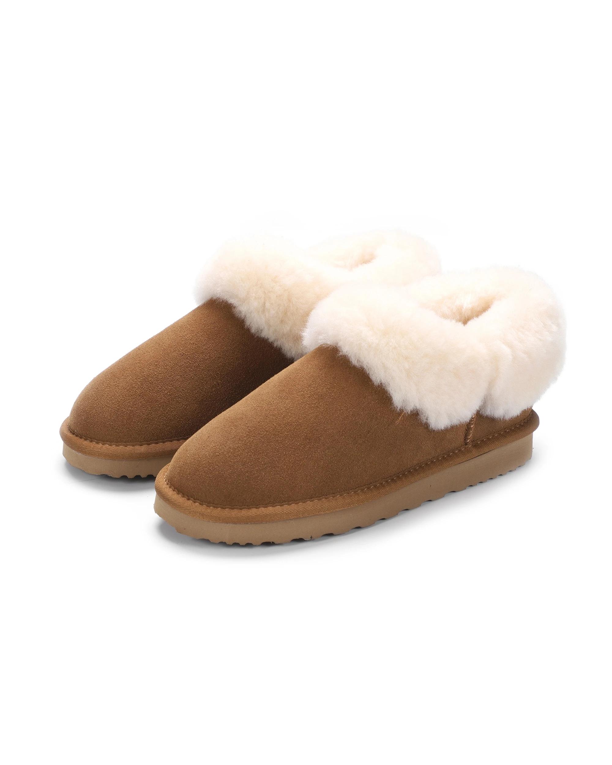 4 AUS WOOLI Sheepskin Wool Traditional Ankle UGG Slippers TAN, 4 of 6