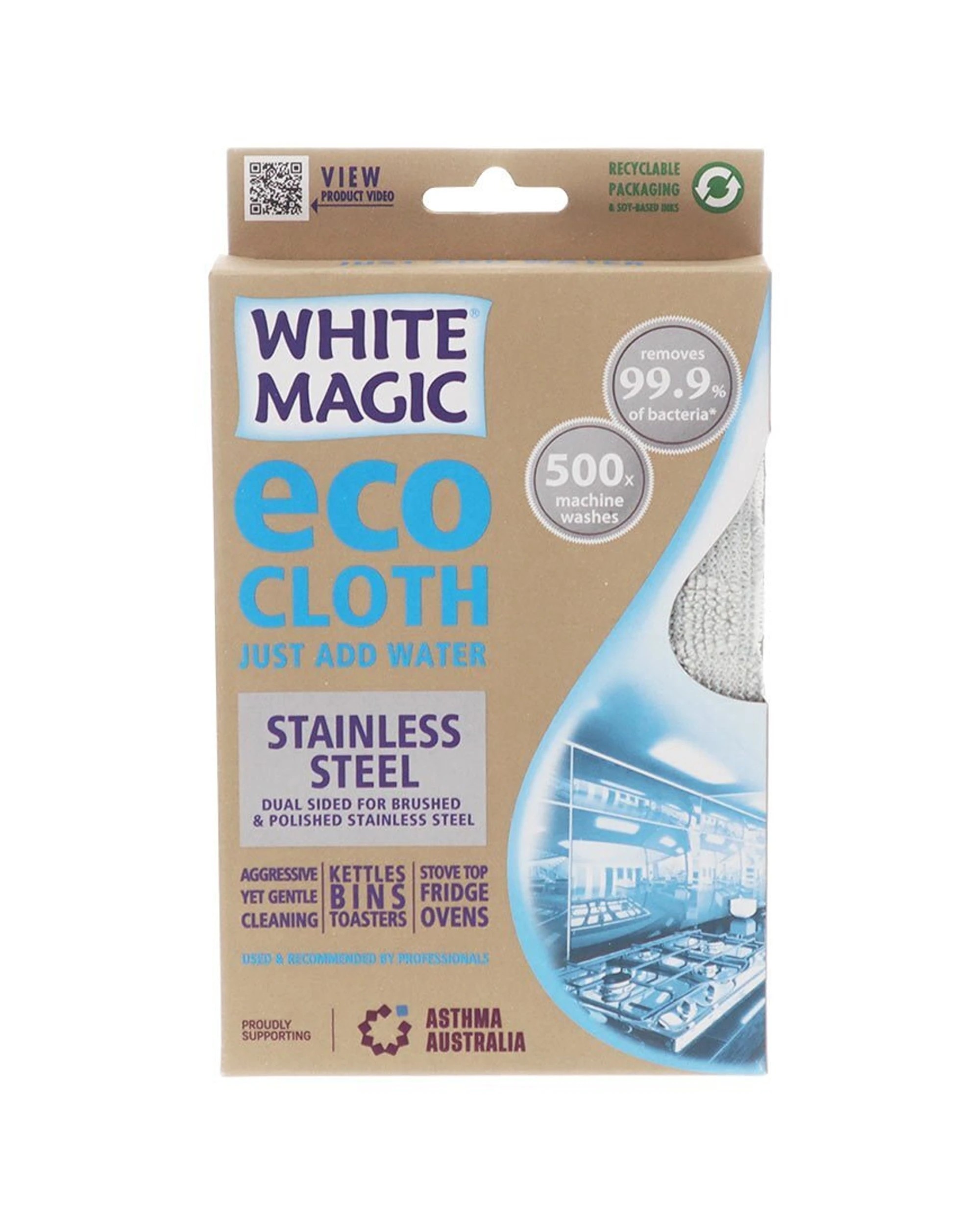 4 White Magic Eco Cloth Dual-sided Stainless Steel Cleaner Polisher 32x32cm - Grey, 4 of 4