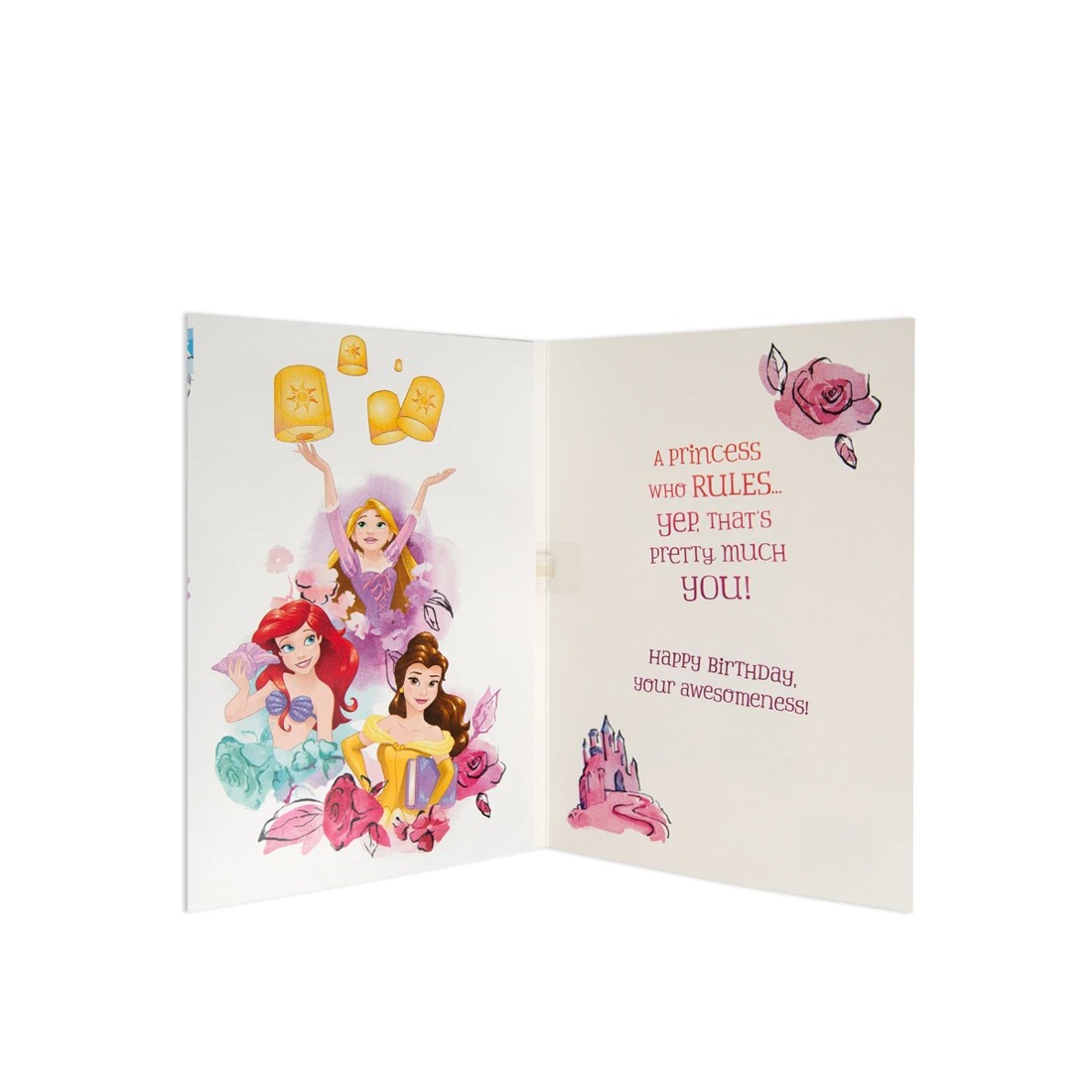 3 Hallmark Interactive Birthday Card - Disney's Cinderella, Jasmine and Moana, 3 of 4