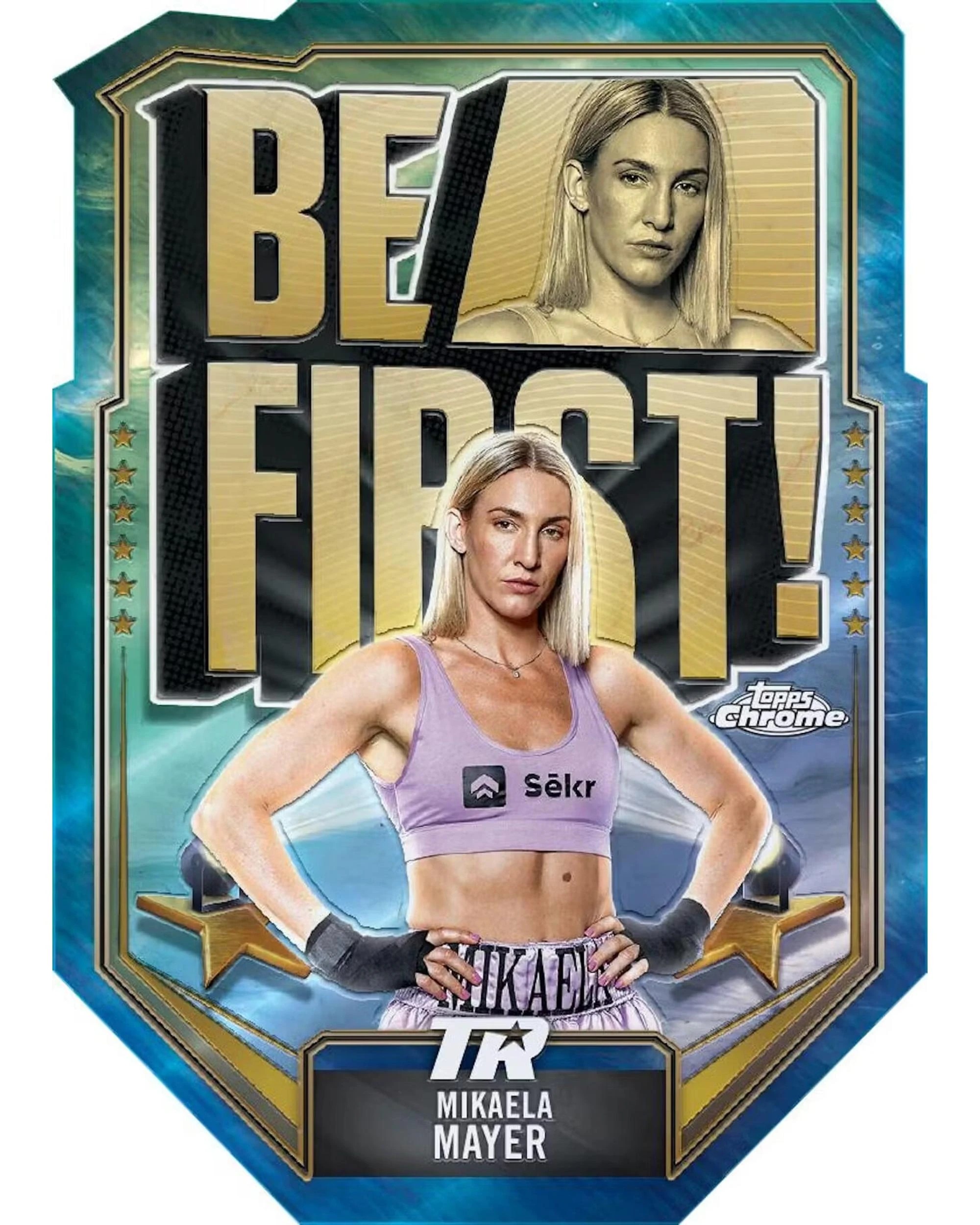 9 Topps 2024 Chrome Boxing Hobby Pack, 9 of 10