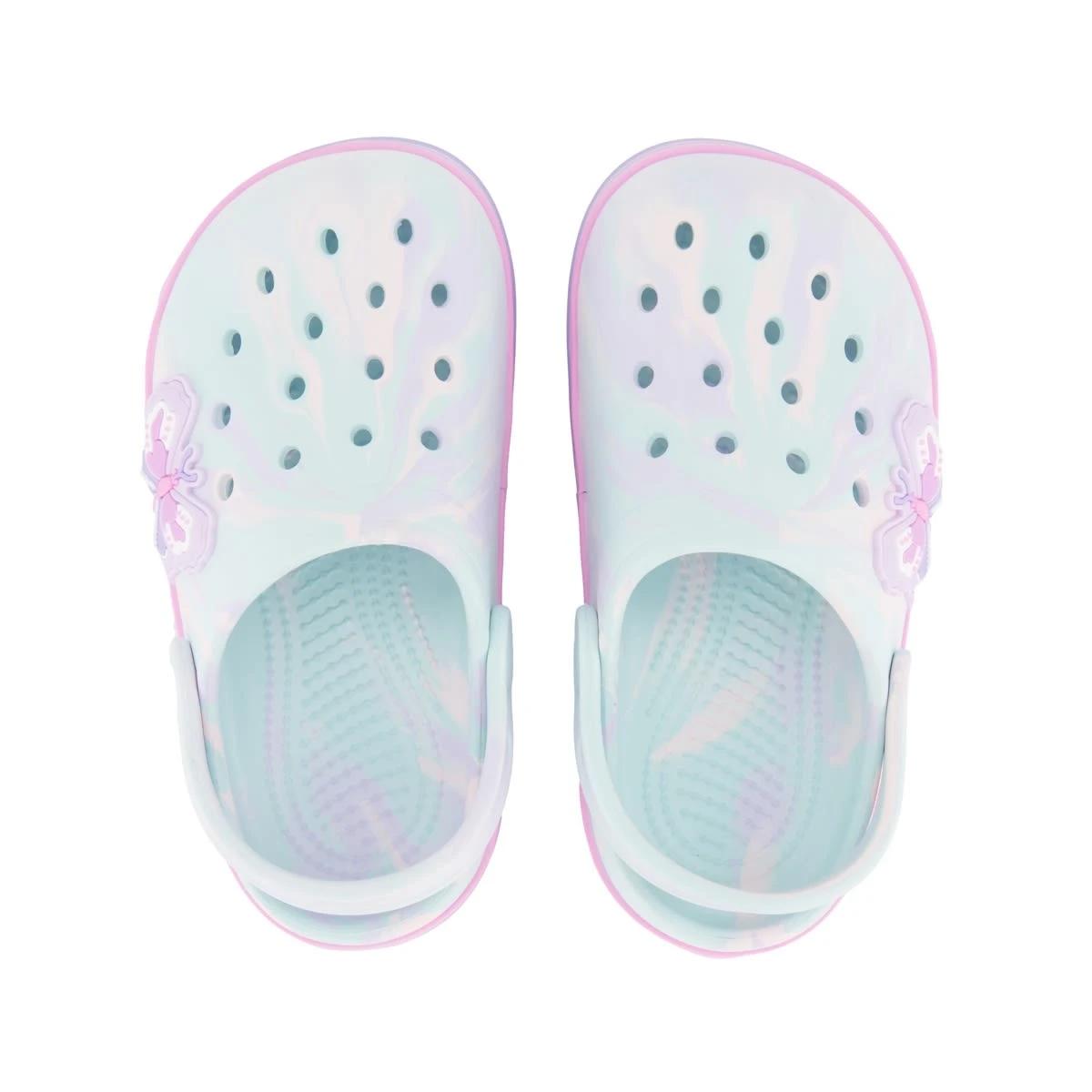4 Junior Slip-On Clogs MINT LIGHT UP BUTTERFLY, 4 of 6