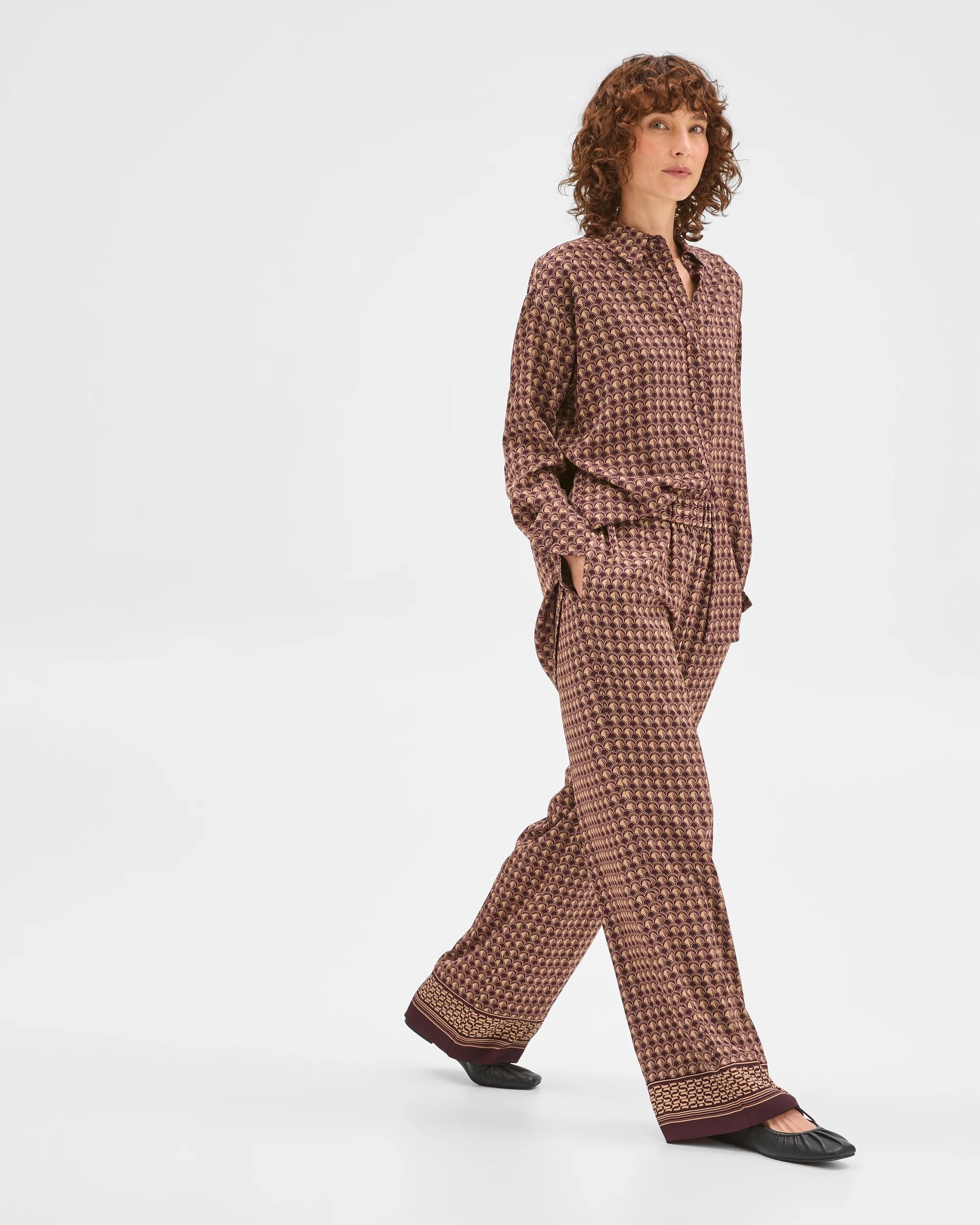 2 Preview Elastic Waist Wide Leg Pants PINOT GEO, 2 of 6