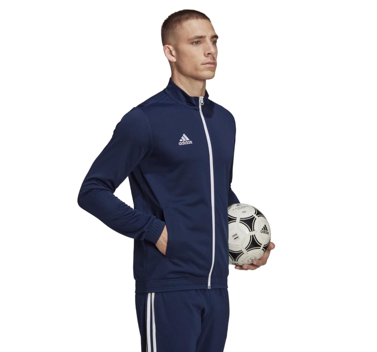 3 Adidas Mens Entrada 22 Track Top Navy/White Football Jacket NAVY, 3 of 6