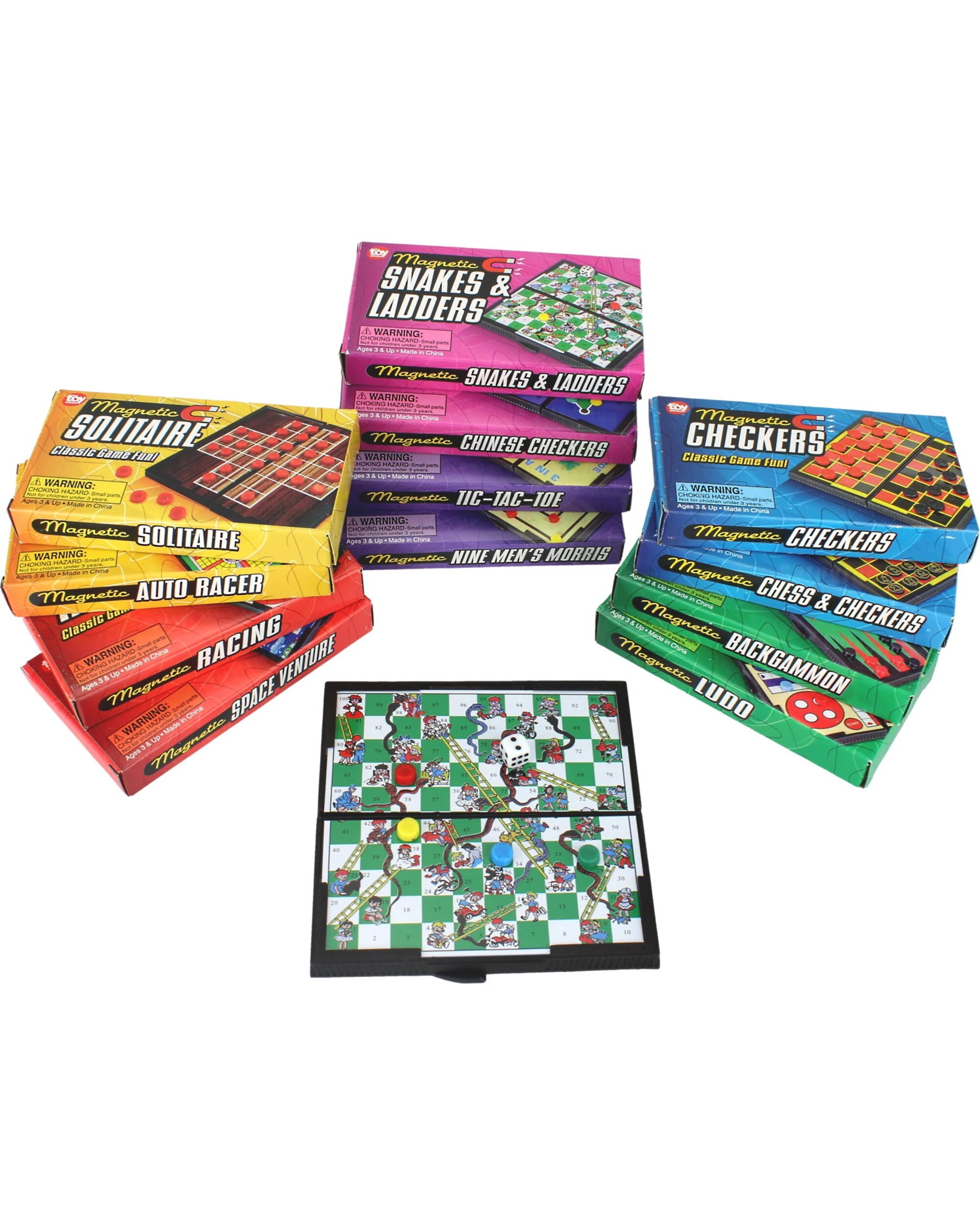 1 RI Novelty Mini Magnetic Games Box of 12 Games - Multi, 1 of 2