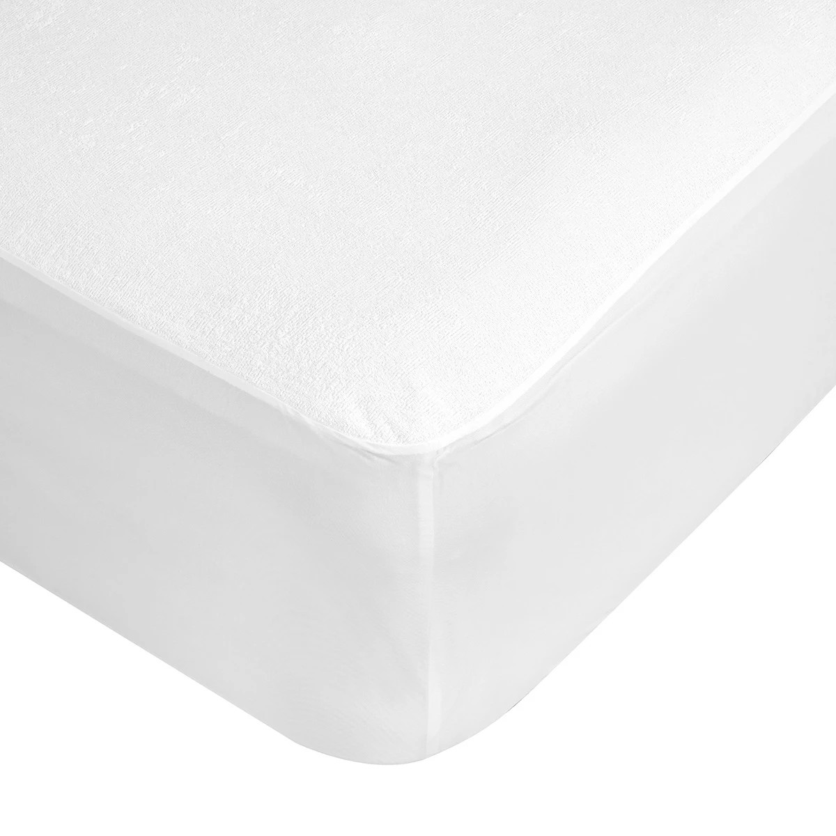 4 Waterproof Fitted Mattress Protector - King Single Bed, White, 4 of 4