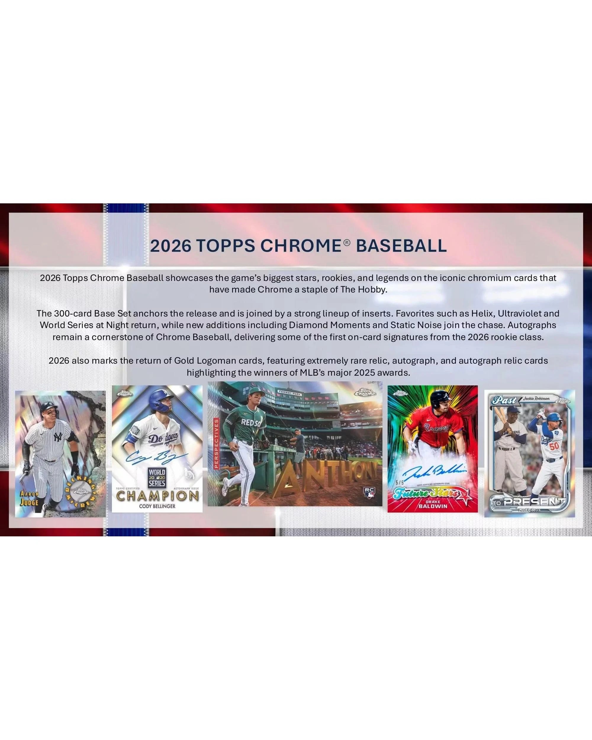 4 Topps 2026 Chrome MLB Baseball Blaster Box, 4 of 9