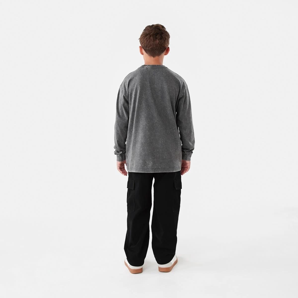 6 Long Sleeve Cuff Skate Print T-shirt Gry Digitz, 6 of 8