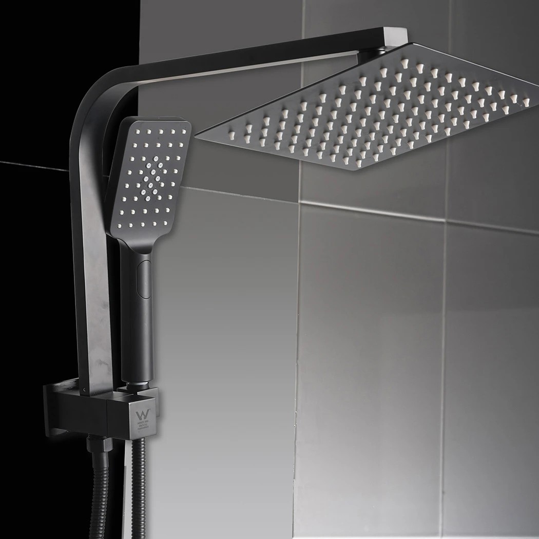 8 Traderight Shower Head Set Silver Rain and Handheld 2-Way Mixer, 8 of 8