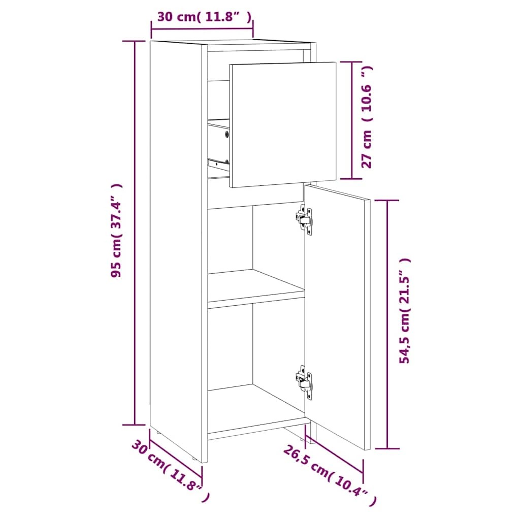 8 Vidaxl Bathroom Cabinet Cabinet - White, 8 of 8
