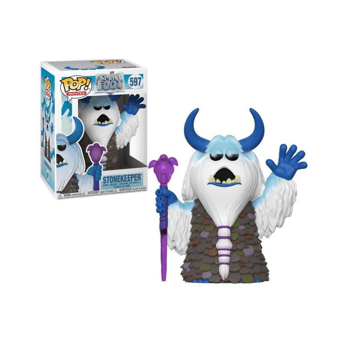 1 Pop Vinyl Figurine Smallfoot - Stonekeeper Action Figure Collectible 10cm - White, 1 of 3
