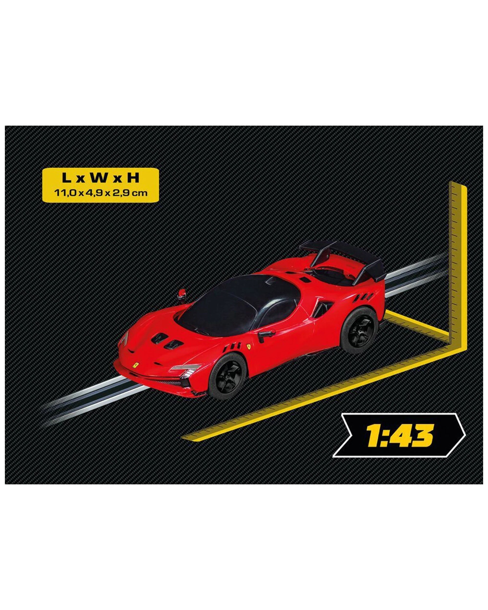 3 Carrera Ferrari SF-90 XX Stradale Slot Car Analog 1 43 Scale Kids Racing Toy - Red, 3 of 3