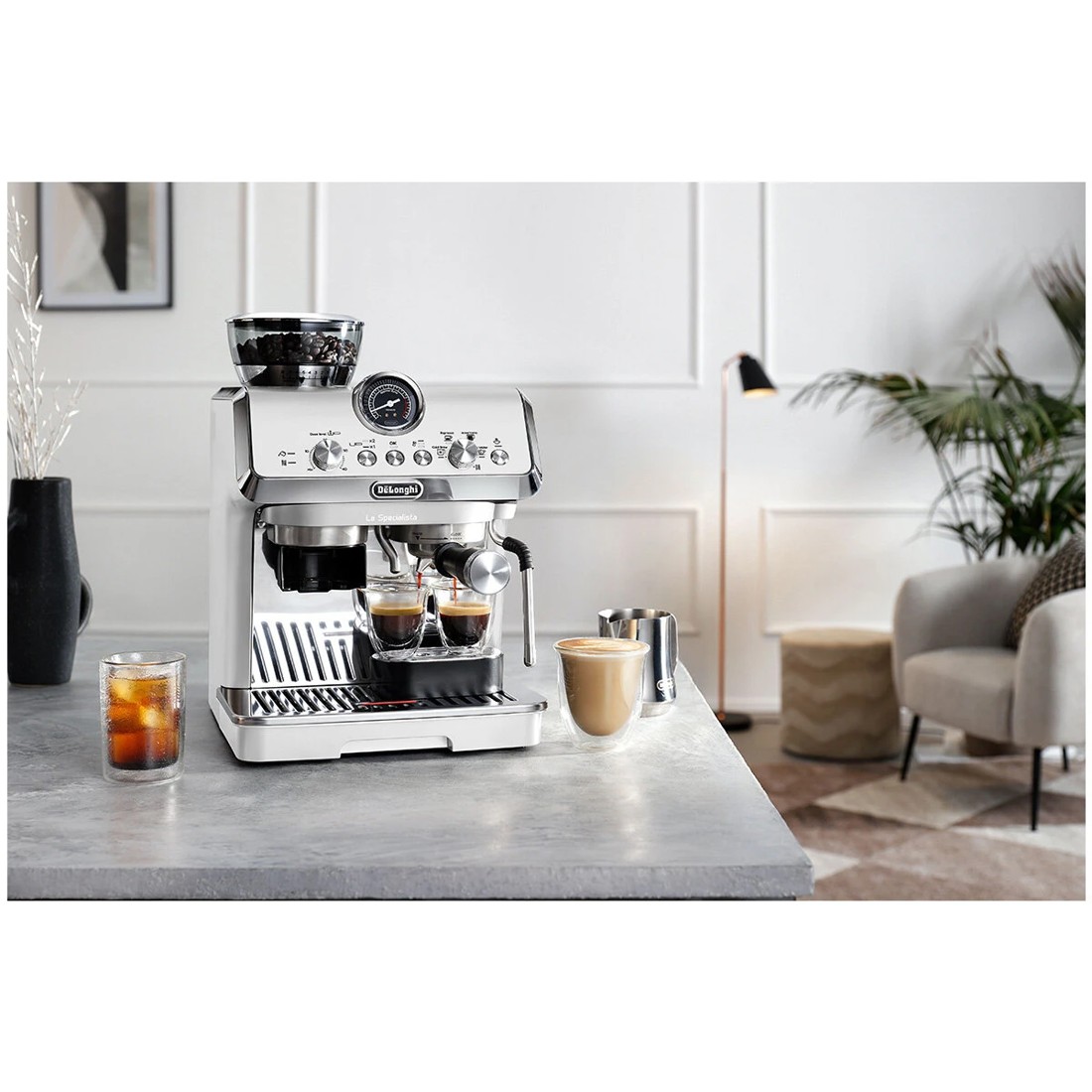 3 De'Longhi La Specialista Arte Evo with Cold Brew Manual Espresso Coffee Machine White, 3 of 5