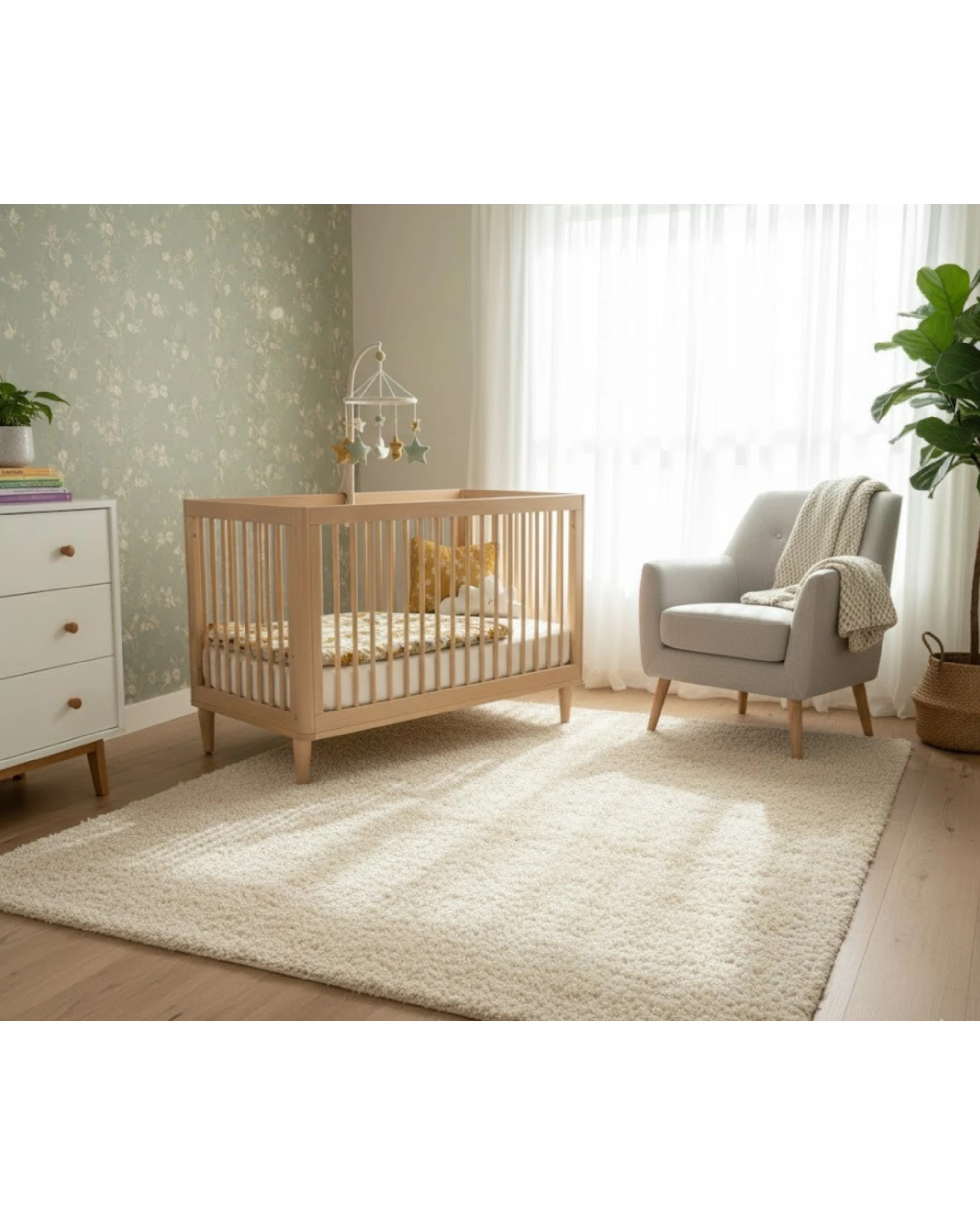 5 Babyhood Riya Cot - Natural, 5 of 5