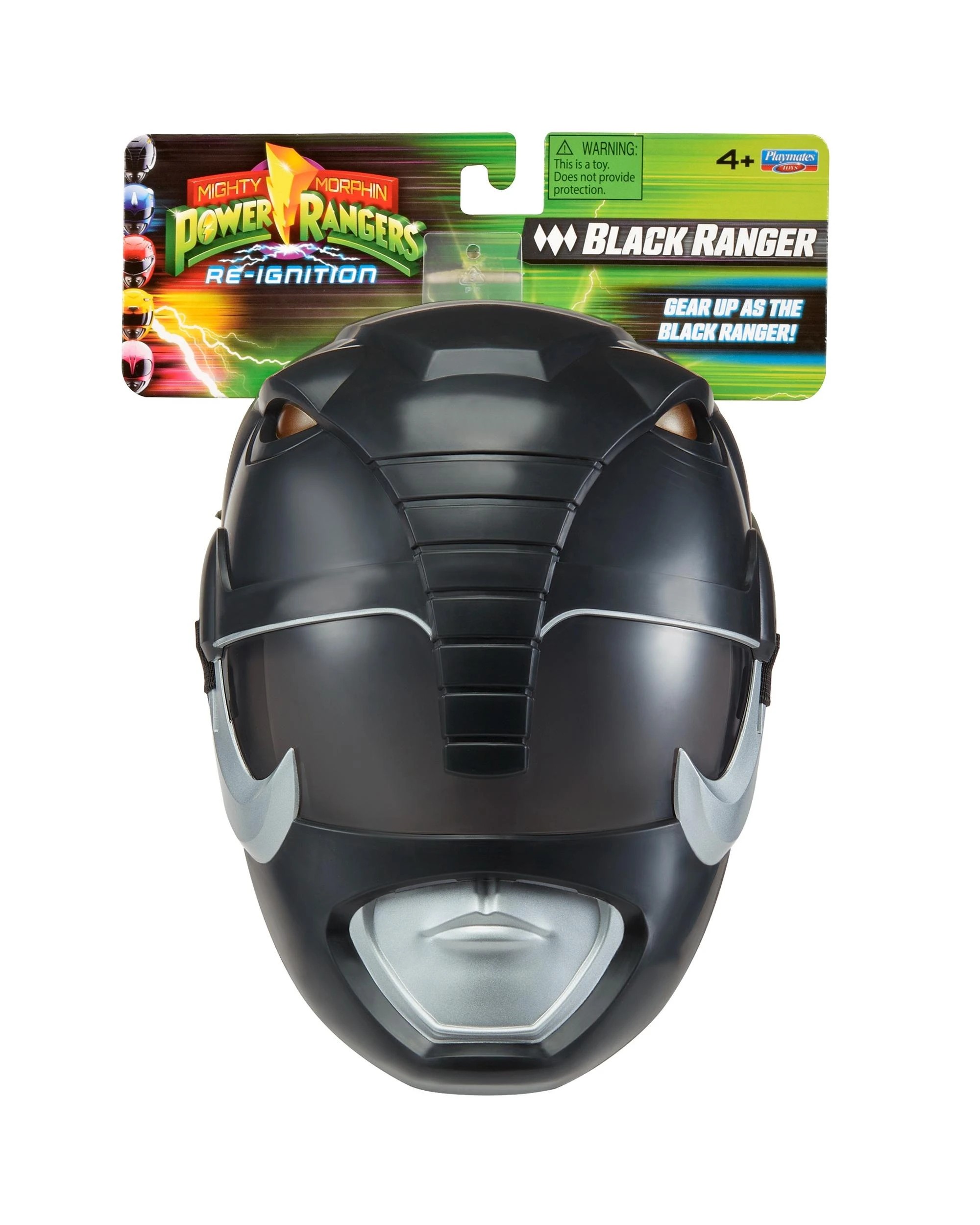 1 Mighty Morphin Power Rangers Re-Ignition Black Ranger Mask, 1 of 6