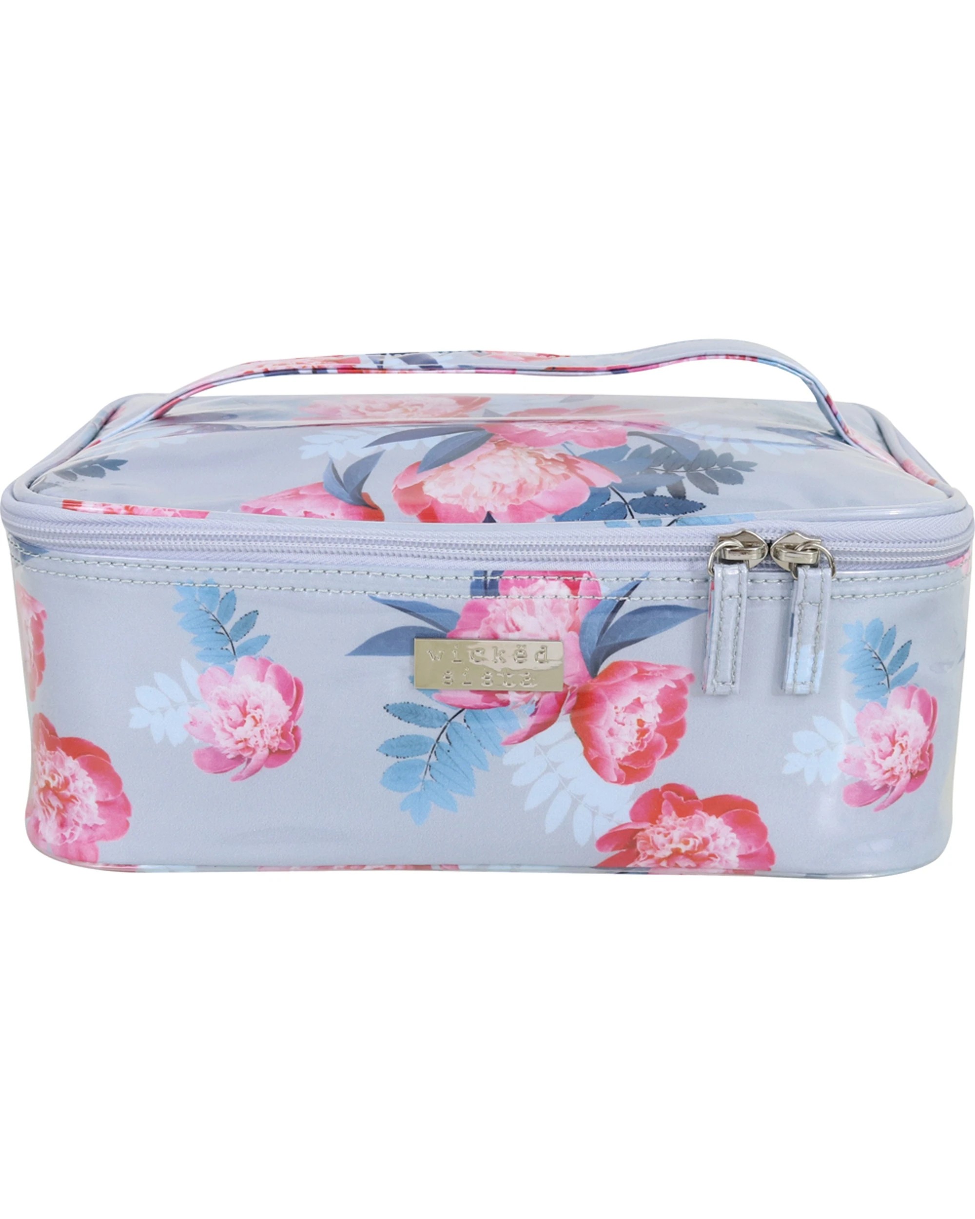 1 Wicked Sista Peony Blooms Womens Beauty Case Medium 28x11.5x18cm - Pattern, 1 of 2