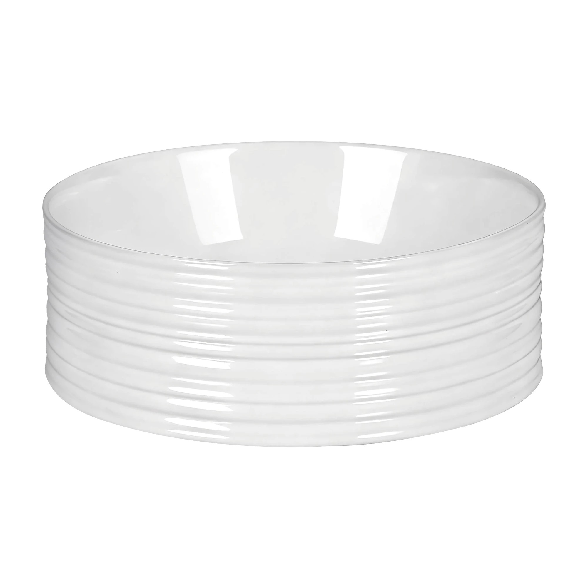 4 Cefito Bathroom Basin Vanity Sink Vessel Ceramic White Round Countertop 36cm - White, 4 of 9