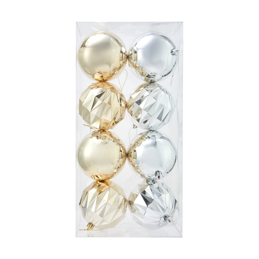 1 8 Pack 12cm Luxury Baubles, 1 of 8