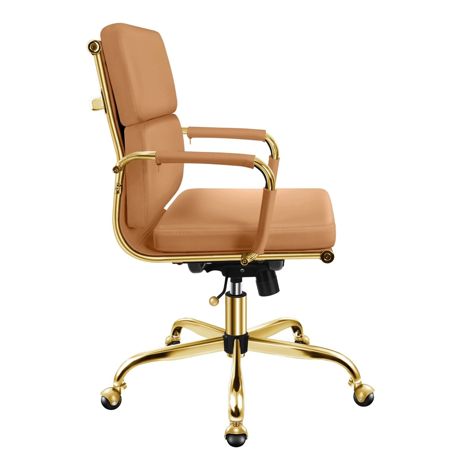 7 Alfordson Office Chair Ergonomic Paddings Executive Computer Seat Mid Back - Brown, 7 of 10