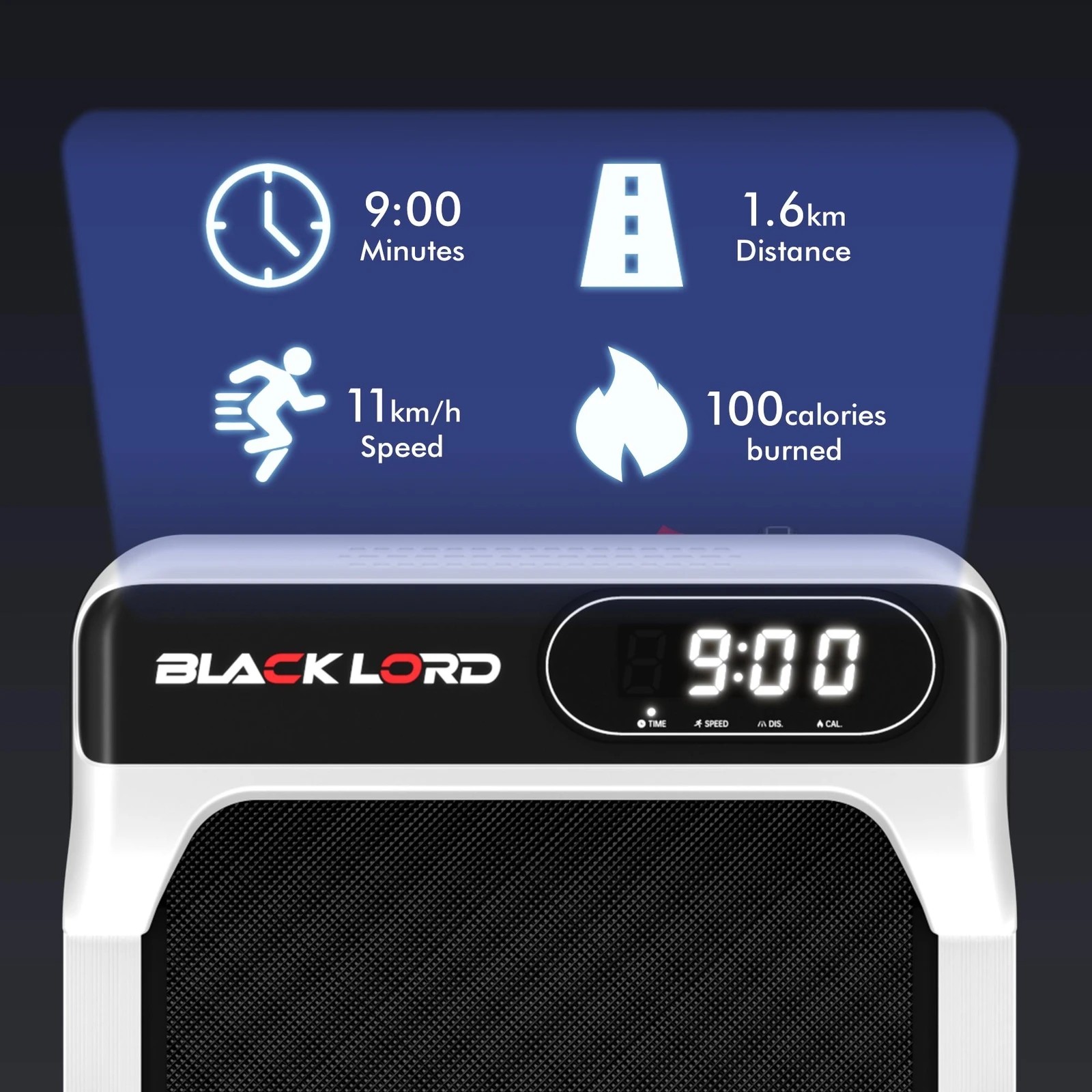 5 Black Lord Treadmill Electric Walking Pad Folding Incline Magnetic Remote - White, 5 of 10