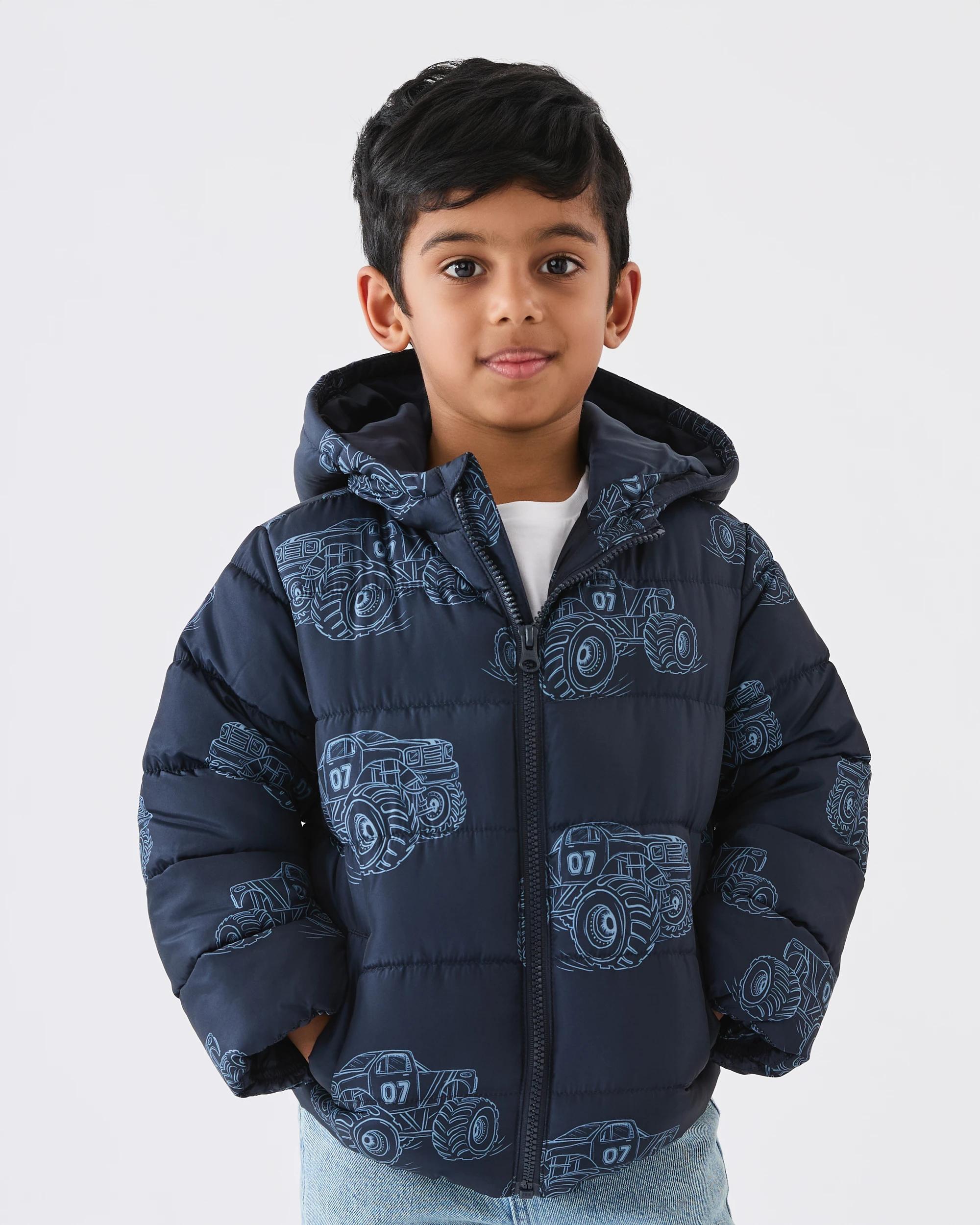 2 Printed Puffer Jacket Nvy Truck, 2 of 7