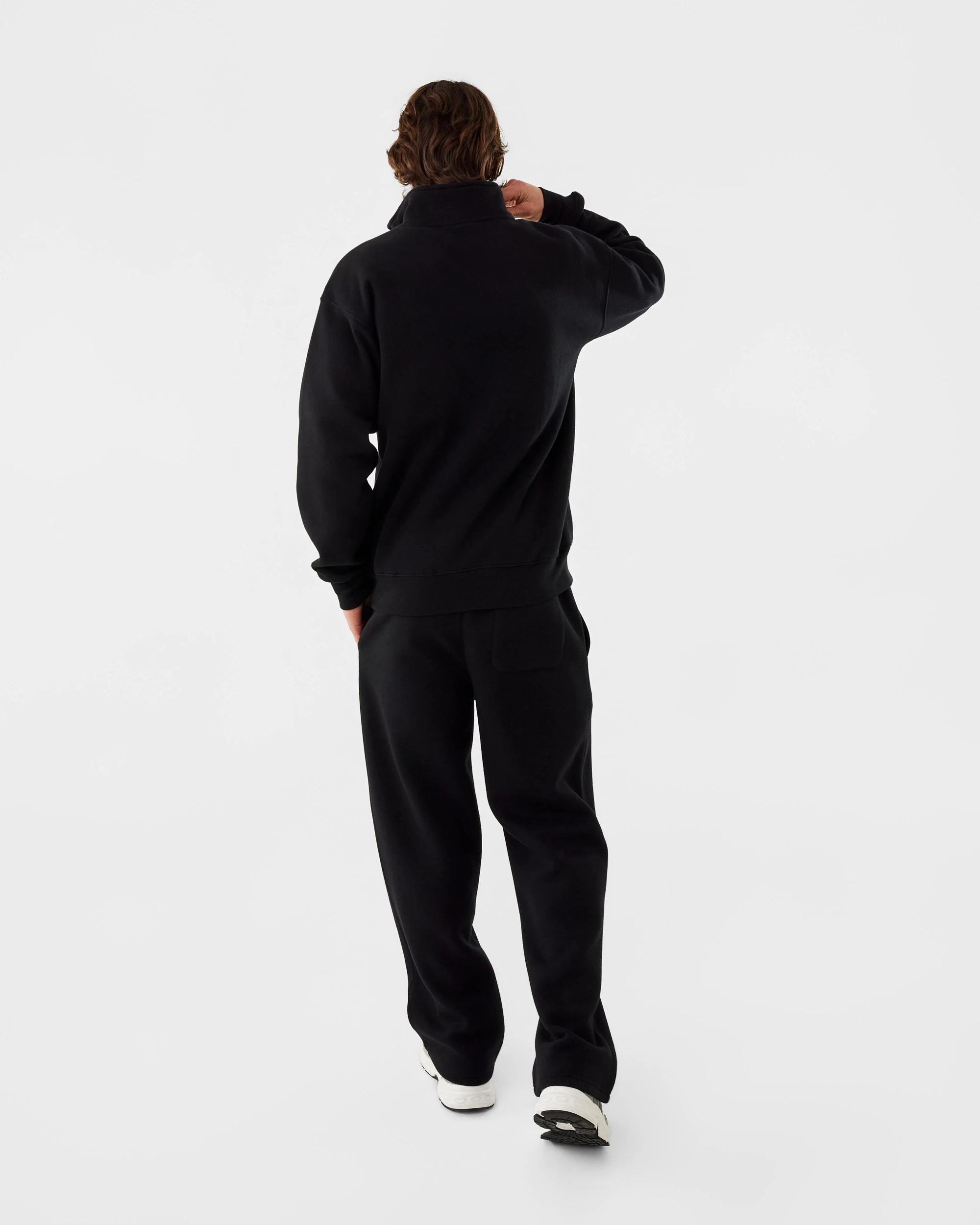 4 Champion Varsity Mens Quarter Zip Sweatshirt Black, 4 of 8