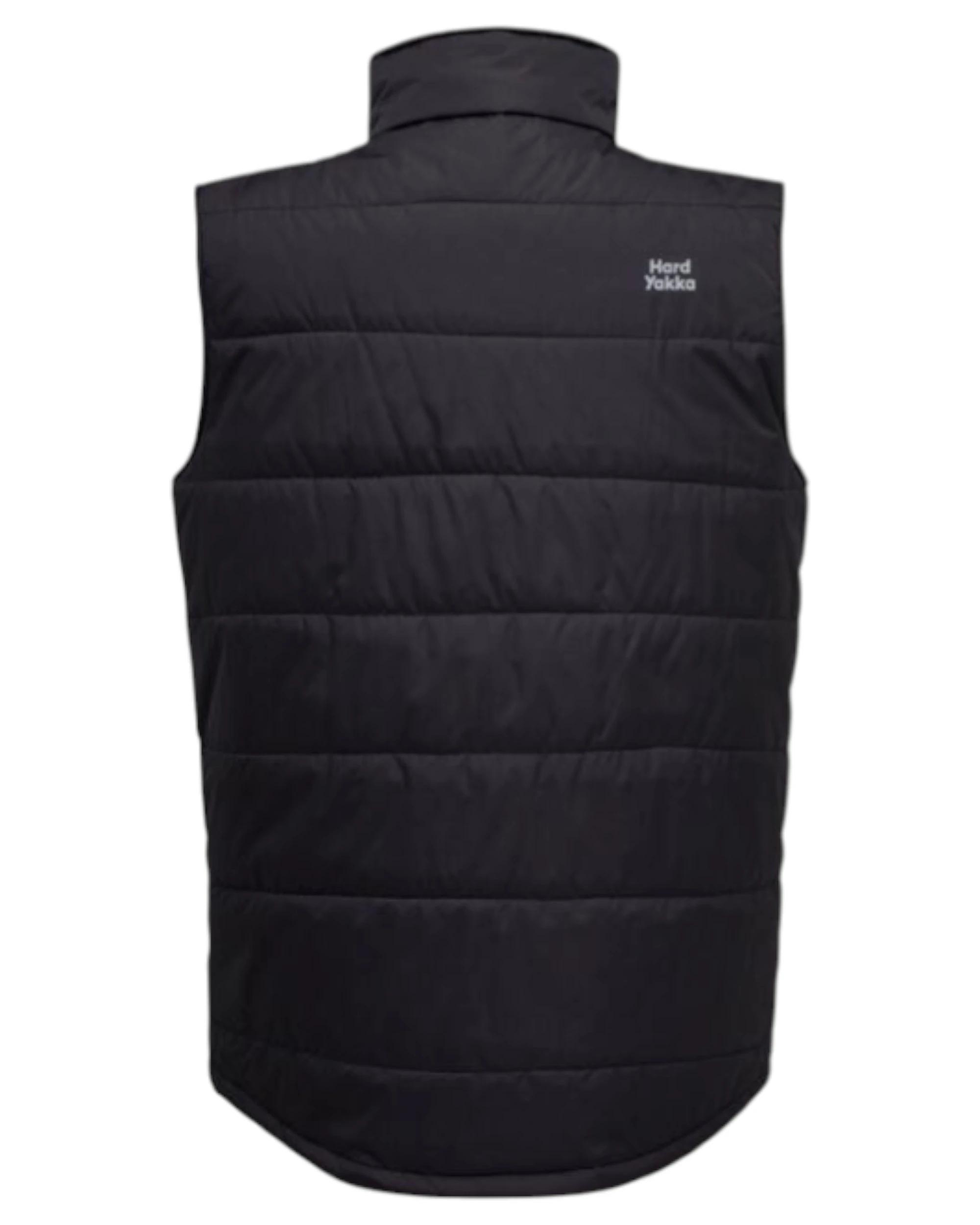 2 Hard Yakka Mens Puffa 2.0 Vest Waterproof Winter Zip Up Black BLACK, 2 of 6