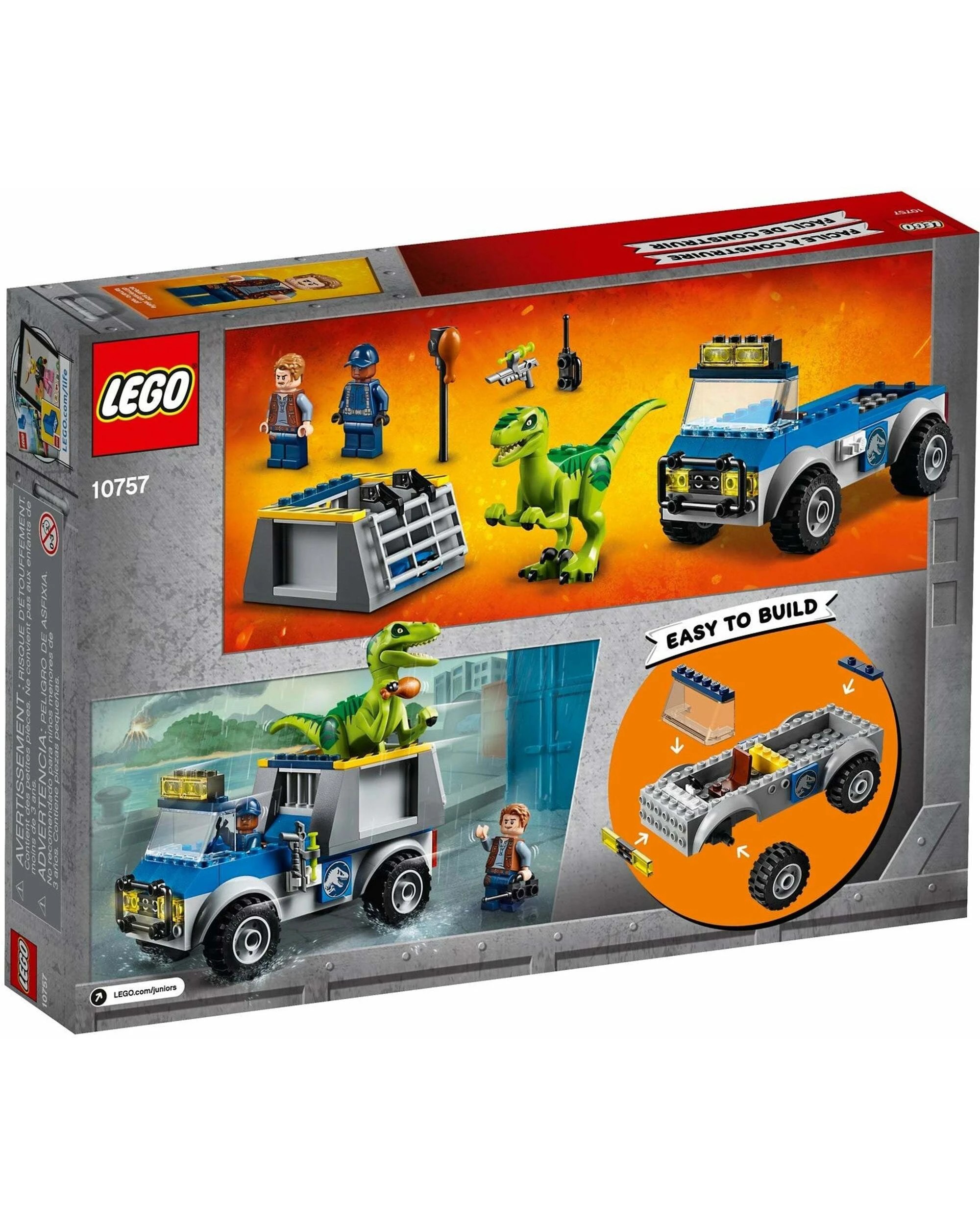 3 LEGO 10757 Raptor Rescue Truck: Jurassic World Volcano Escape, 3 of 3