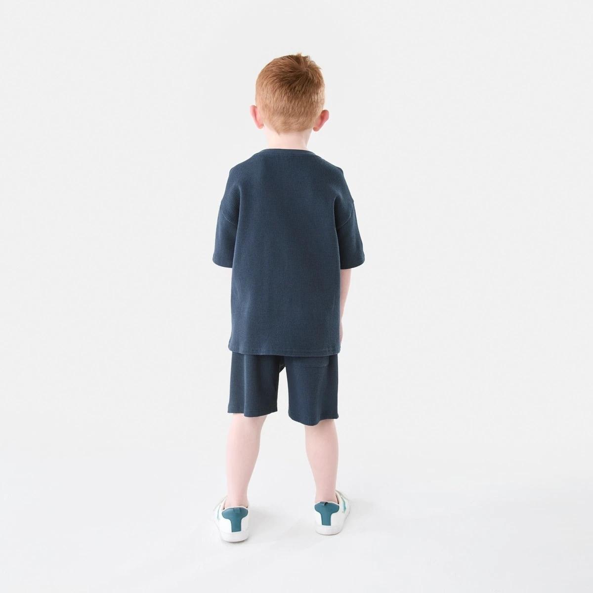 7 Waffle T-shirt Dress Navy, 7 of 9