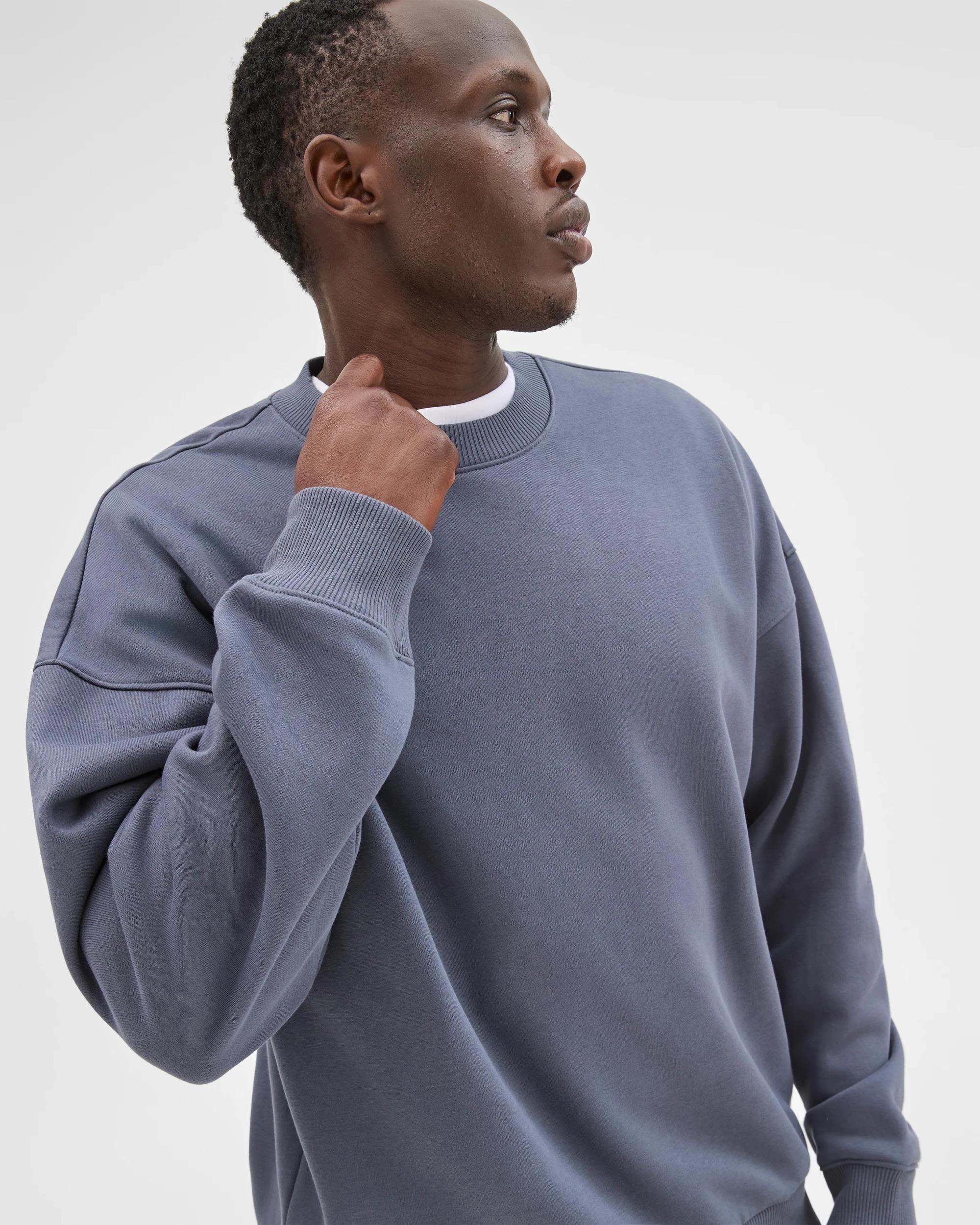 5 Commons Australian Cotton Blend Oversized Heavyweight Sweat Top OMBRE BLUE, 5 of 7